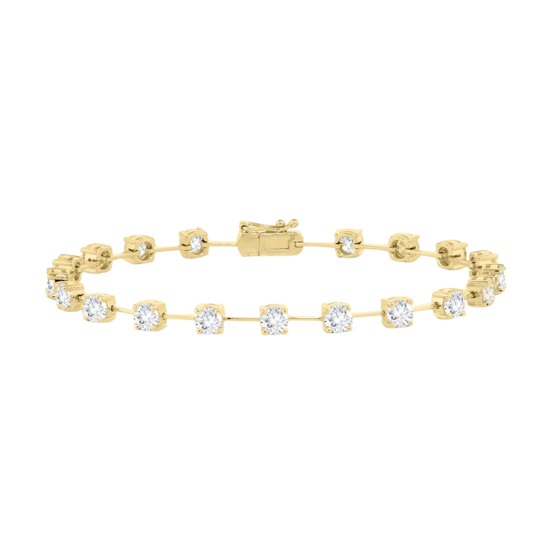 4ctw Diamond Station Tennis Bracelet