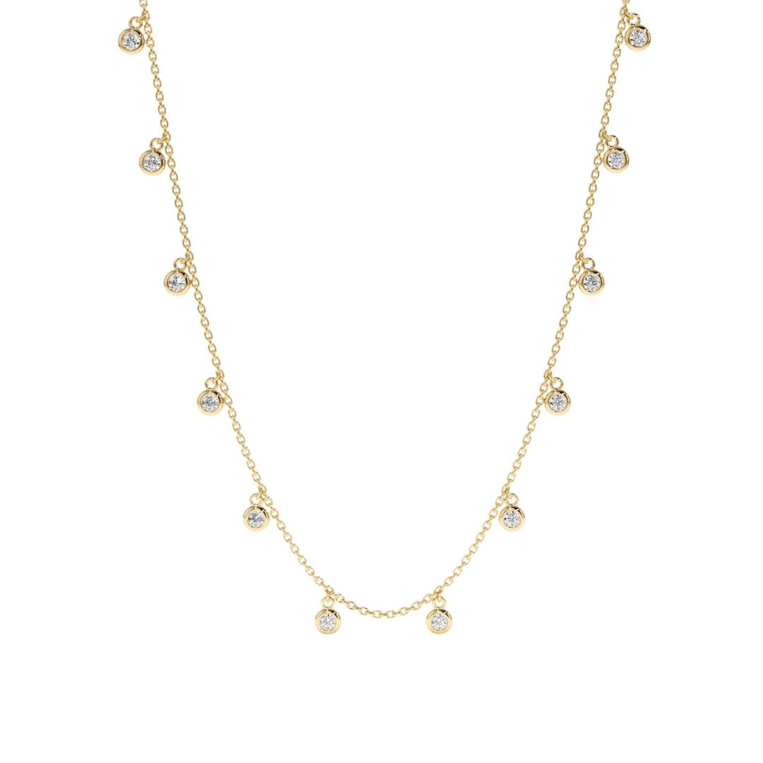 Diamond Bezel Drop Necklace