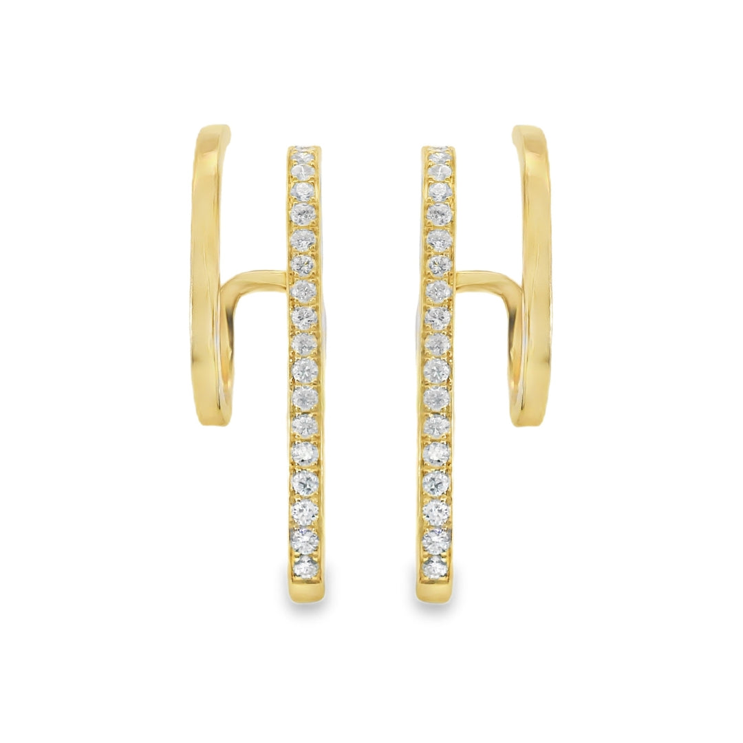 Two Row Diamond Earrings