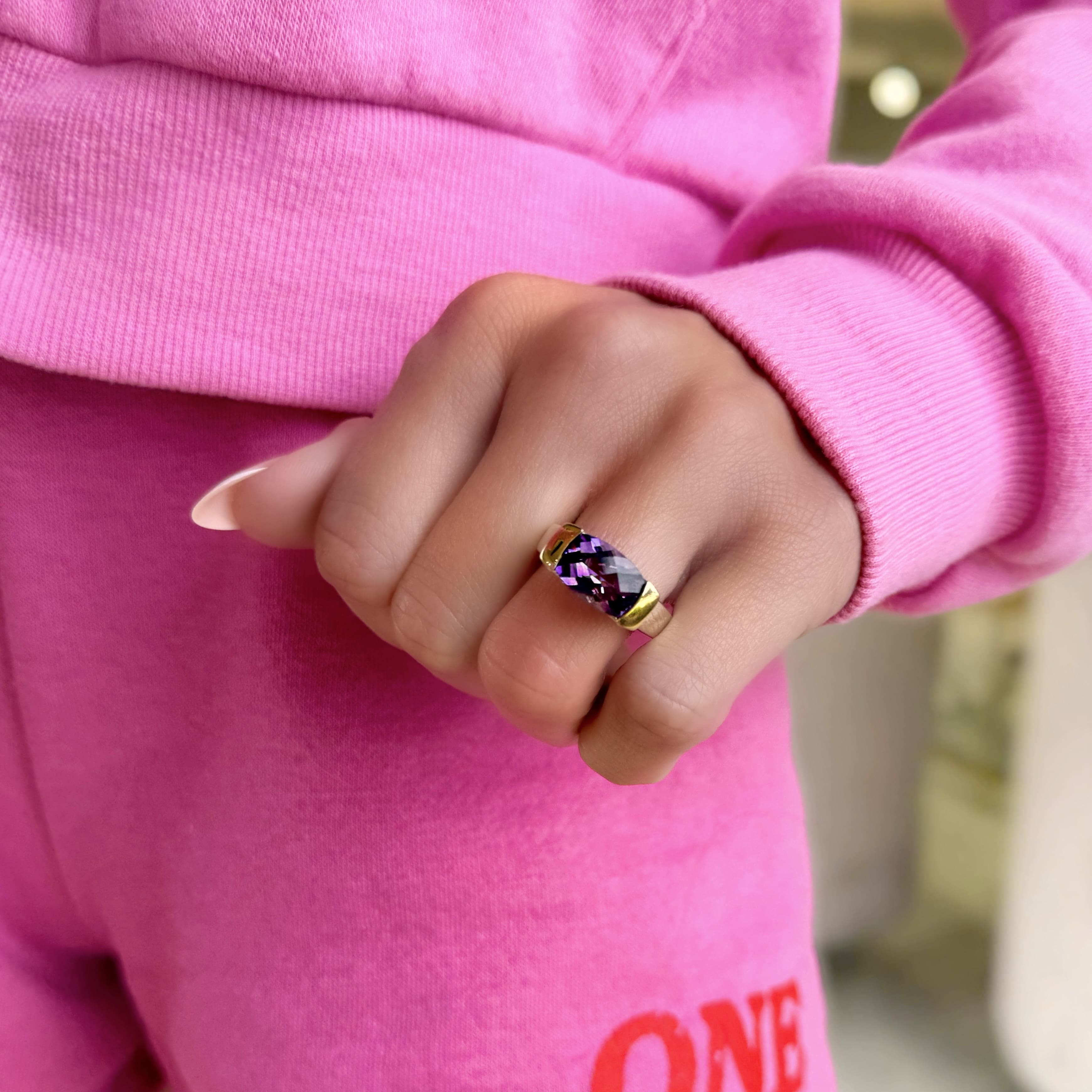 Amethyst Statement Ring