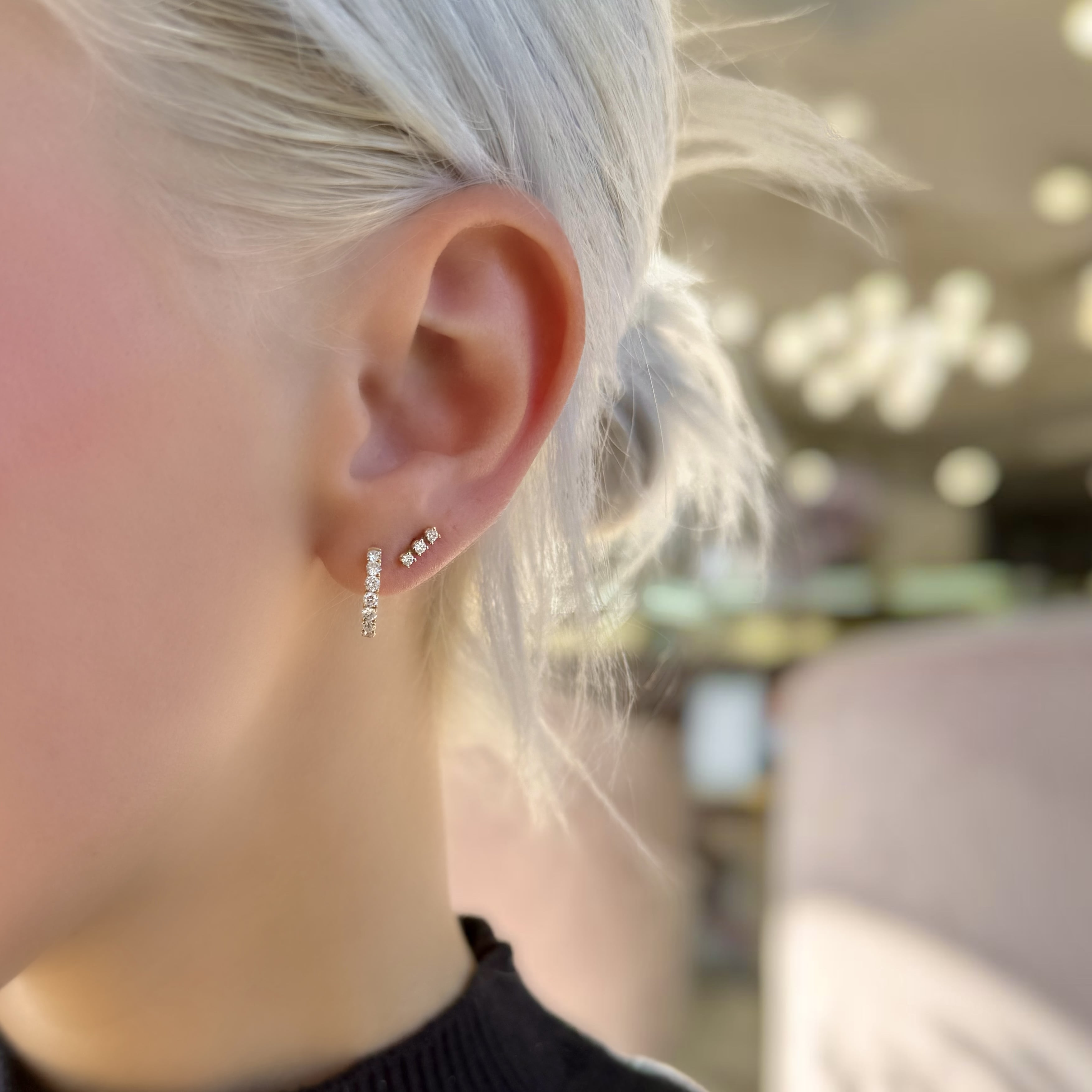 Baby Diamond Trio Studs