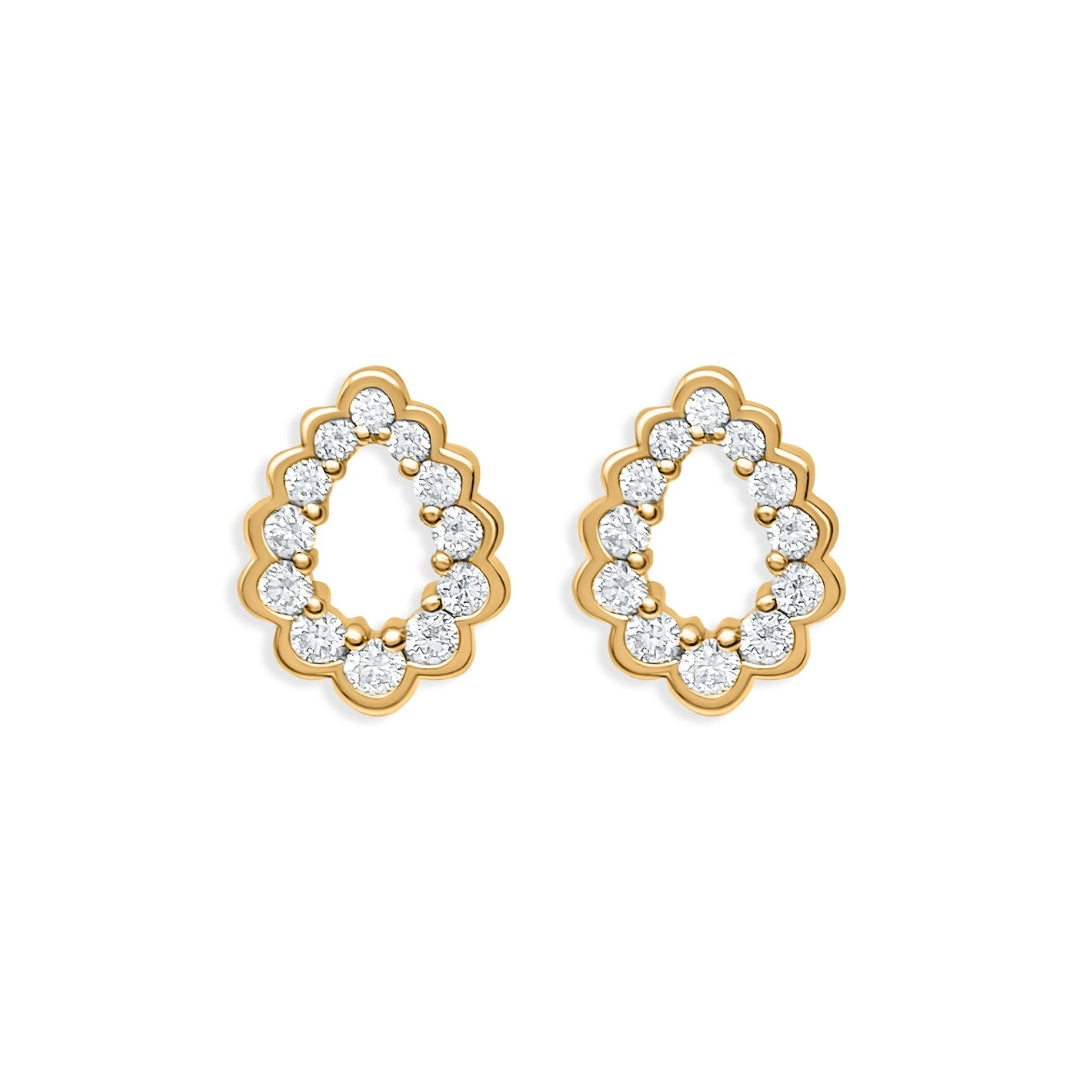 DIAMOND PEAR SHAPED HALO EARRINGS