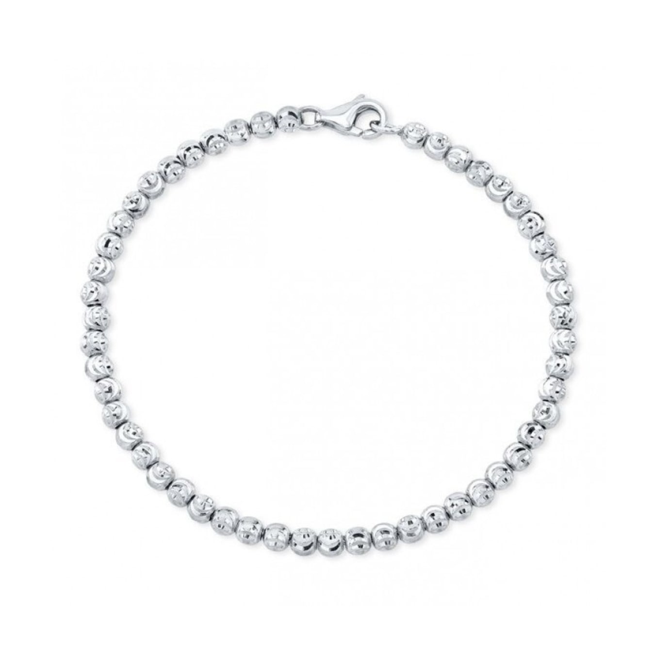 White Gold Beaded Bracelet