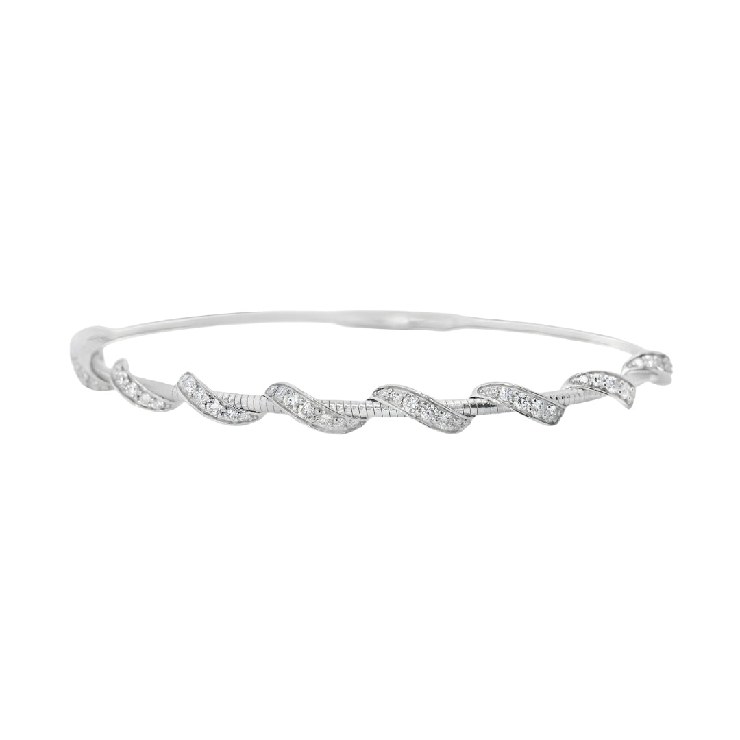 DIAMOND TWIST FLEX BANGLE BRACELET