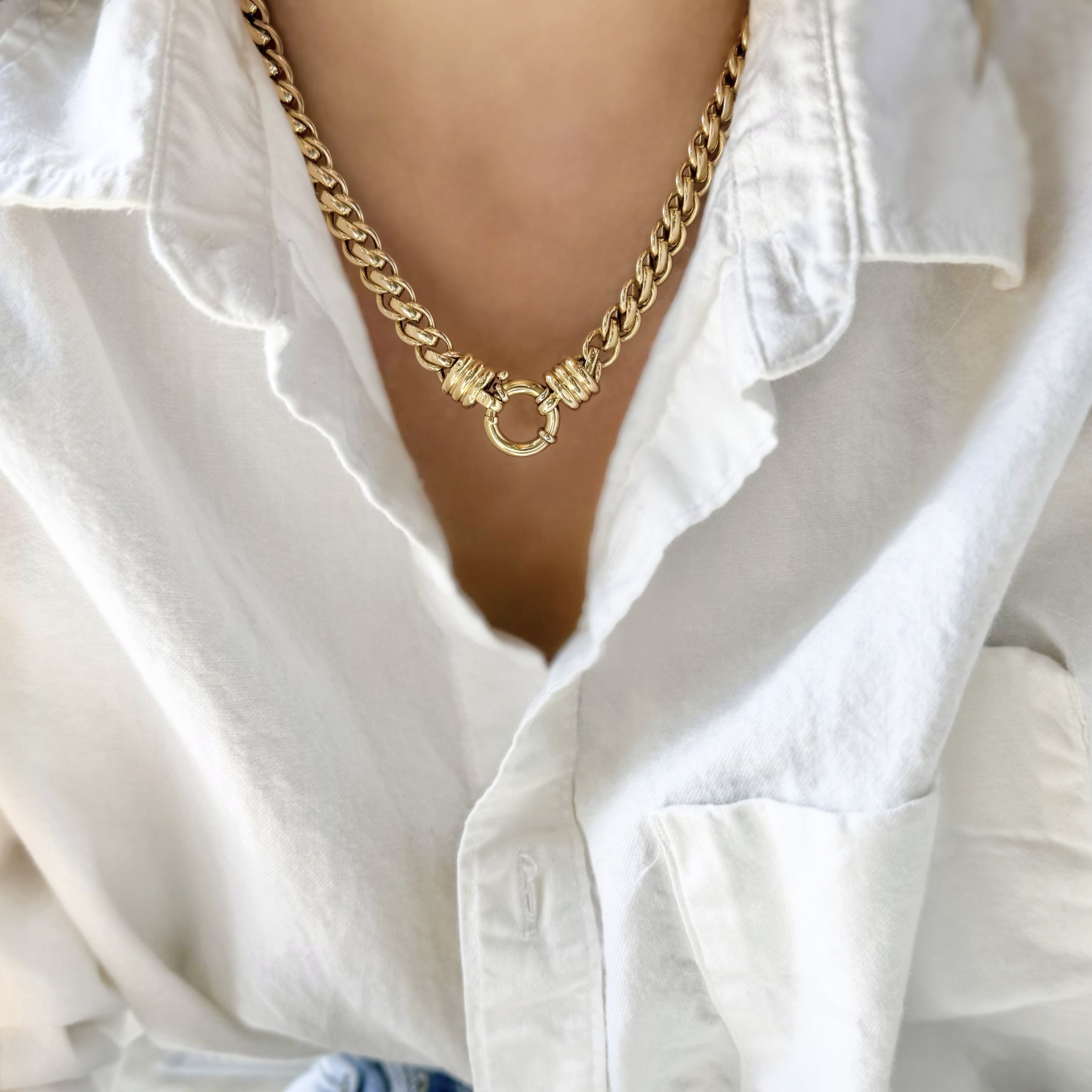 Chunky Woven Link Chain