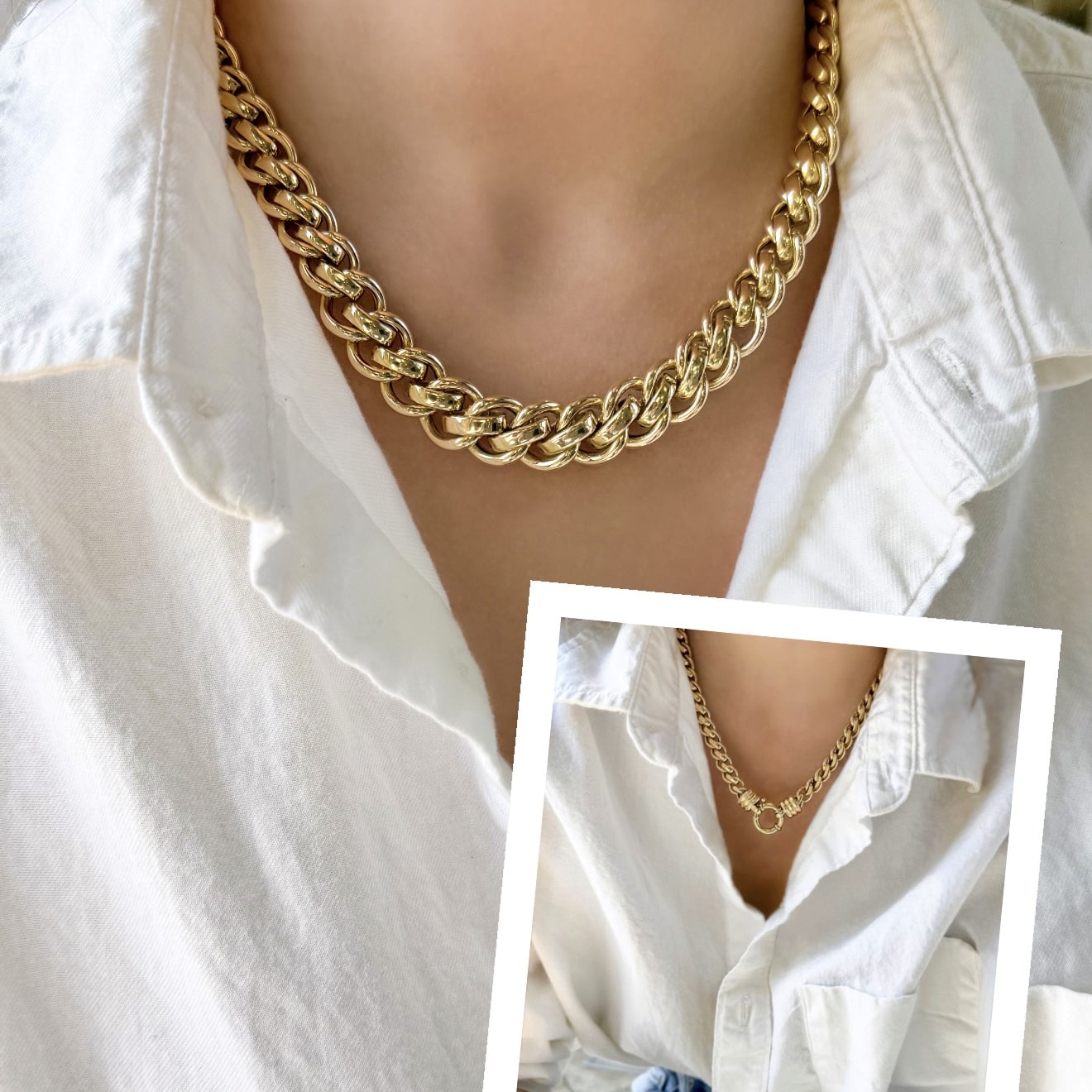 Chunky Woven Link Chain