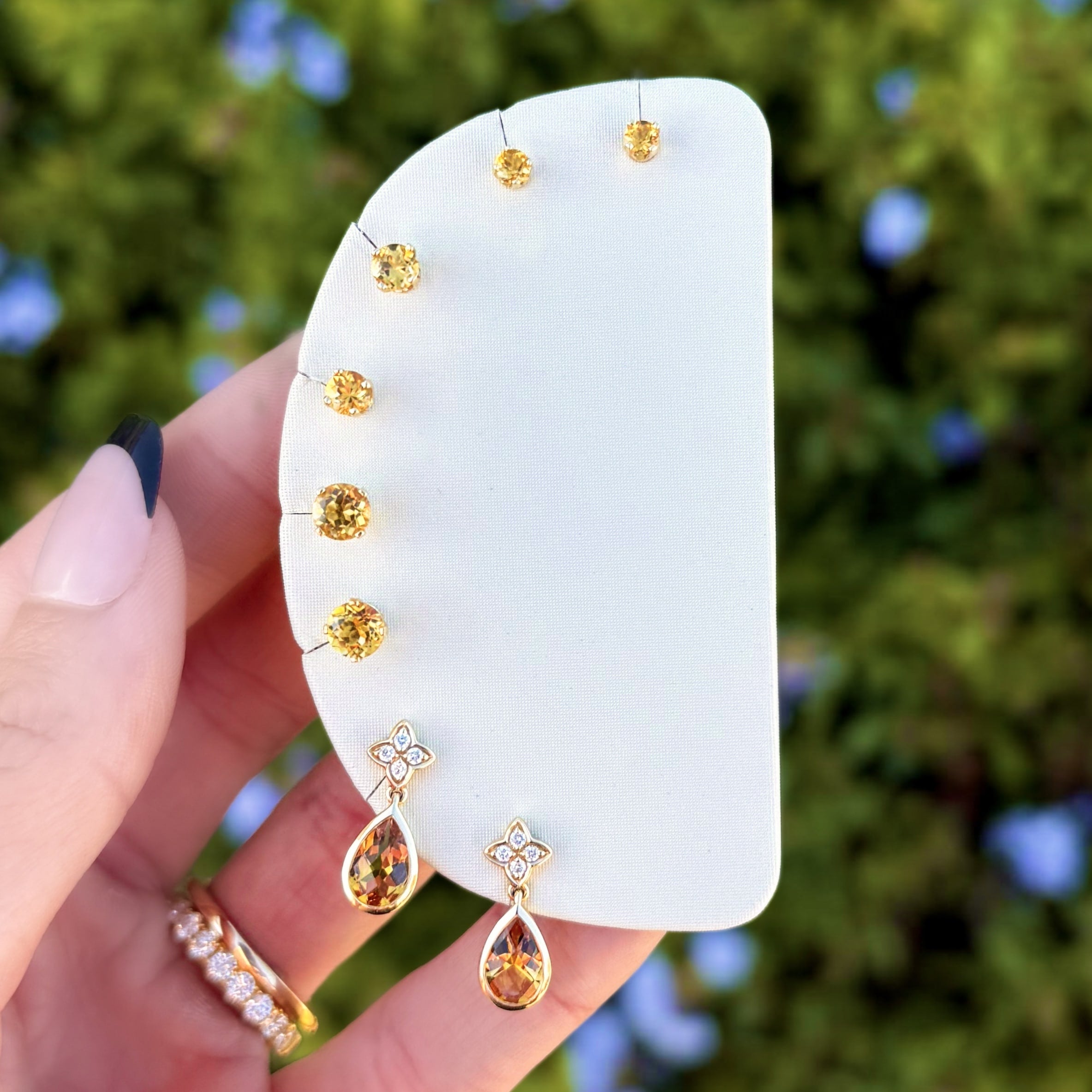 Citrine Birthstone Studs