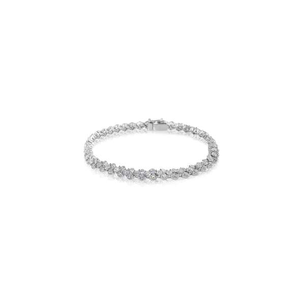Diamond Cluster Tennis Bracelet