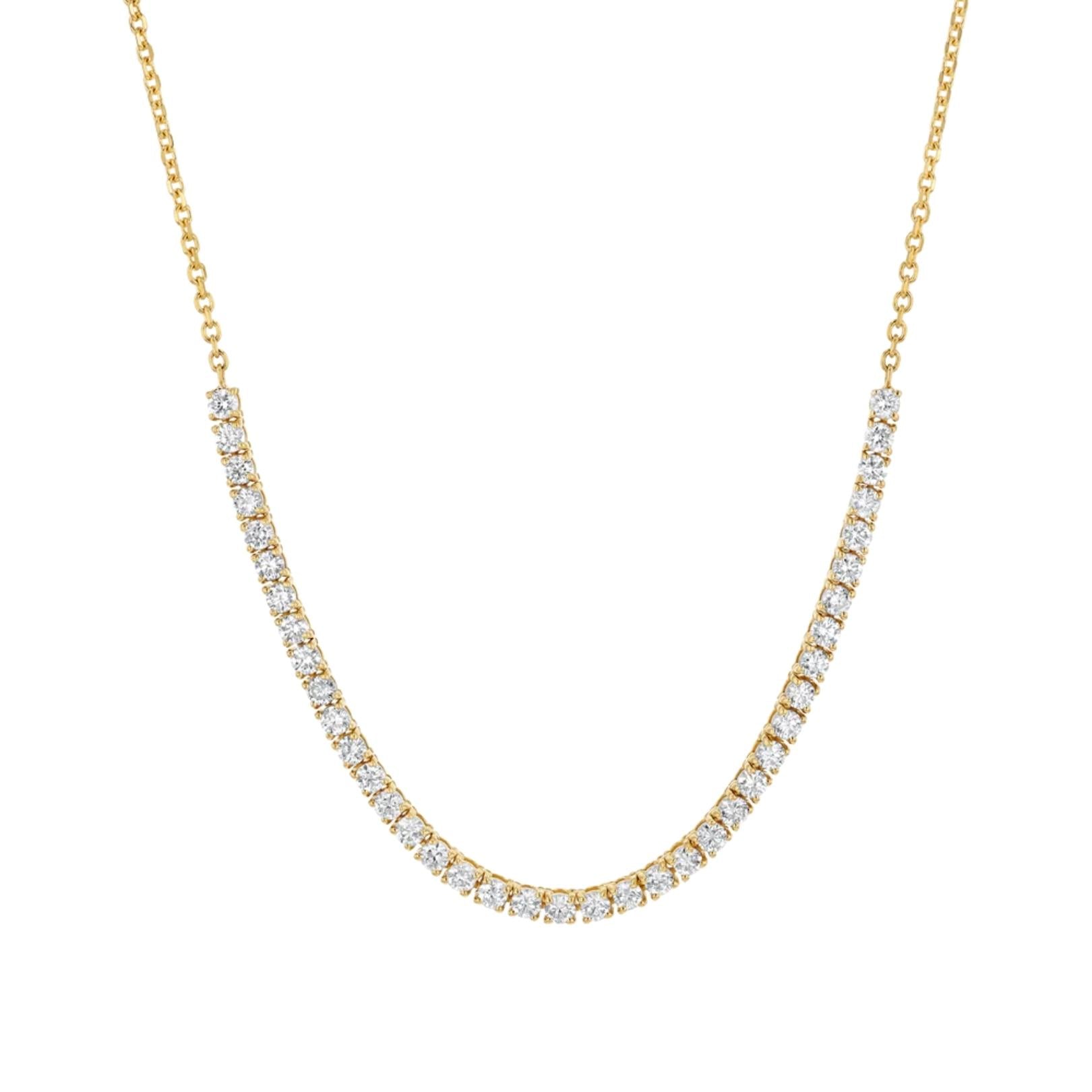 Halfway Diamond Tennis Necklace