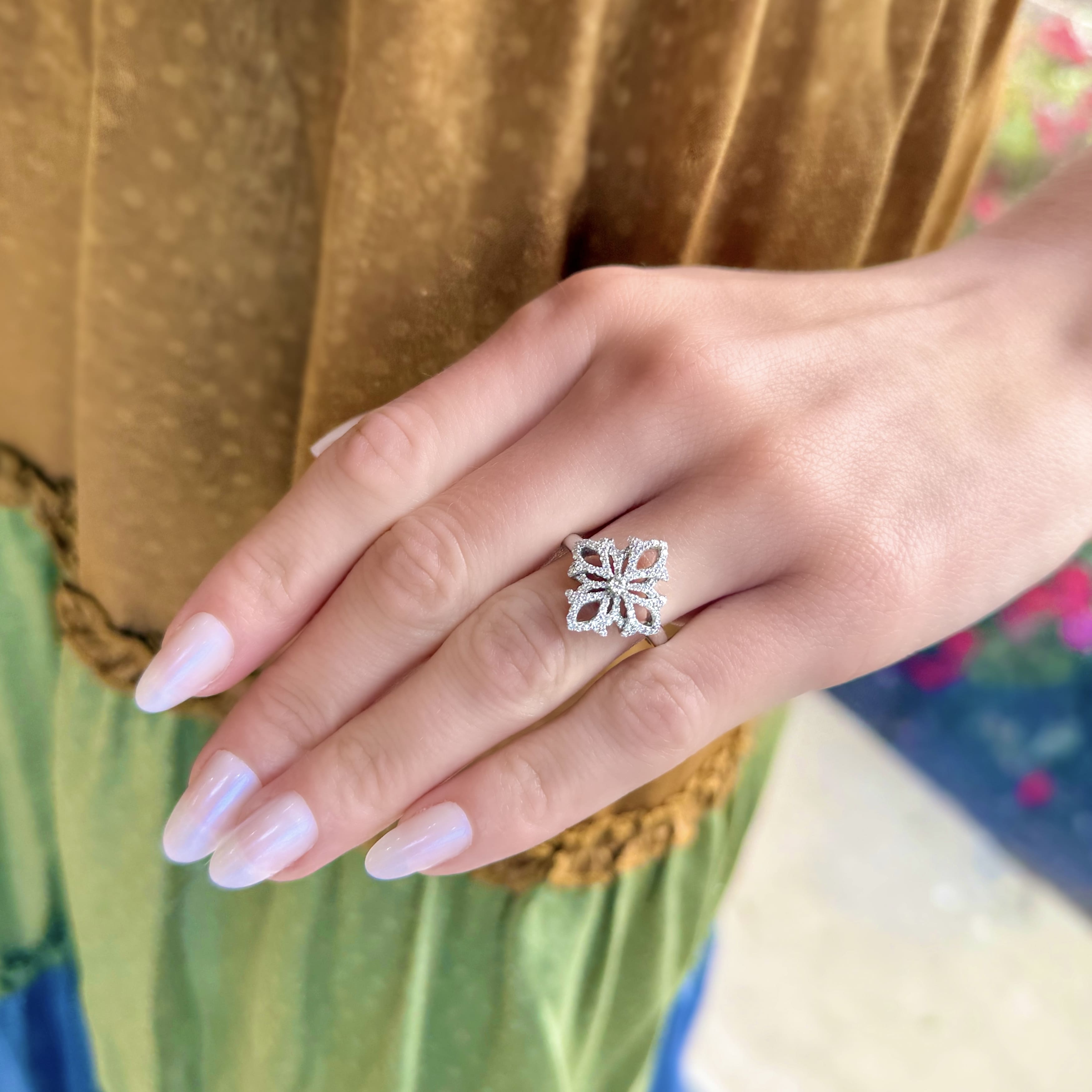 Diamond Cross Ring