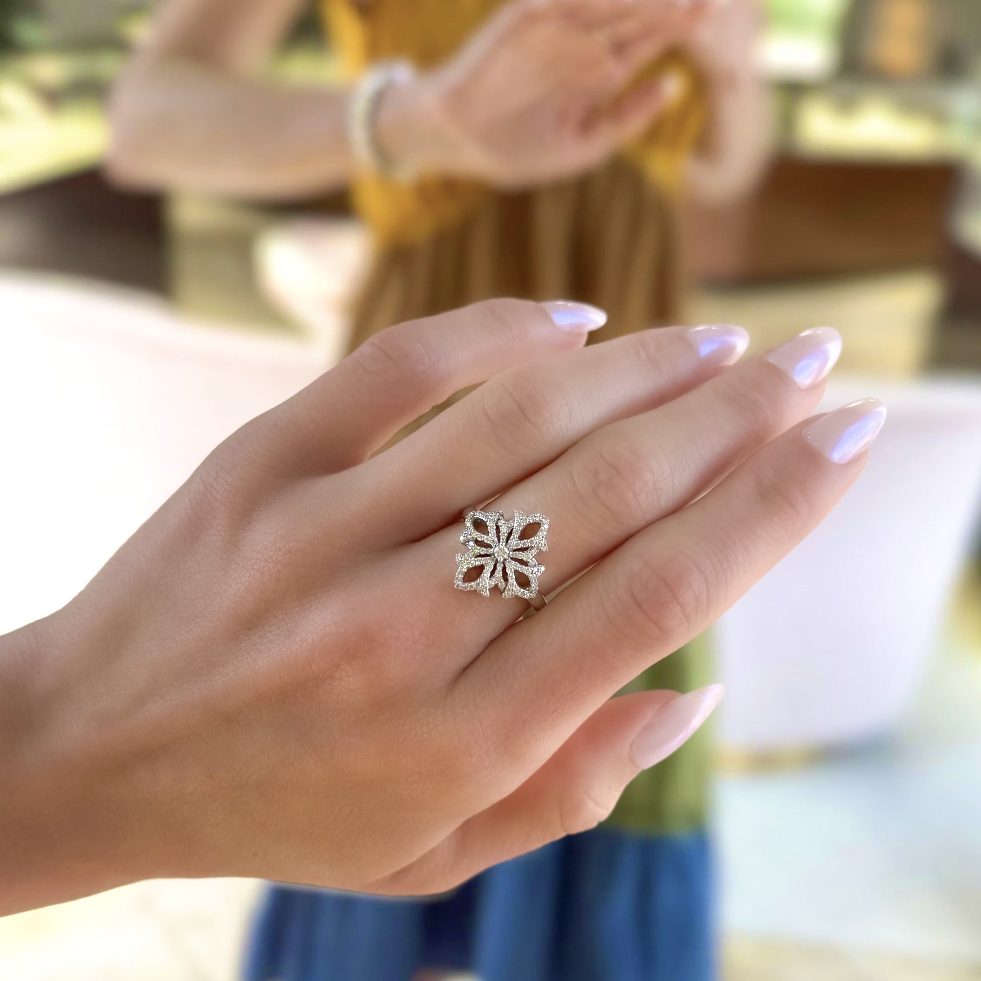 Diamond Cross Ring