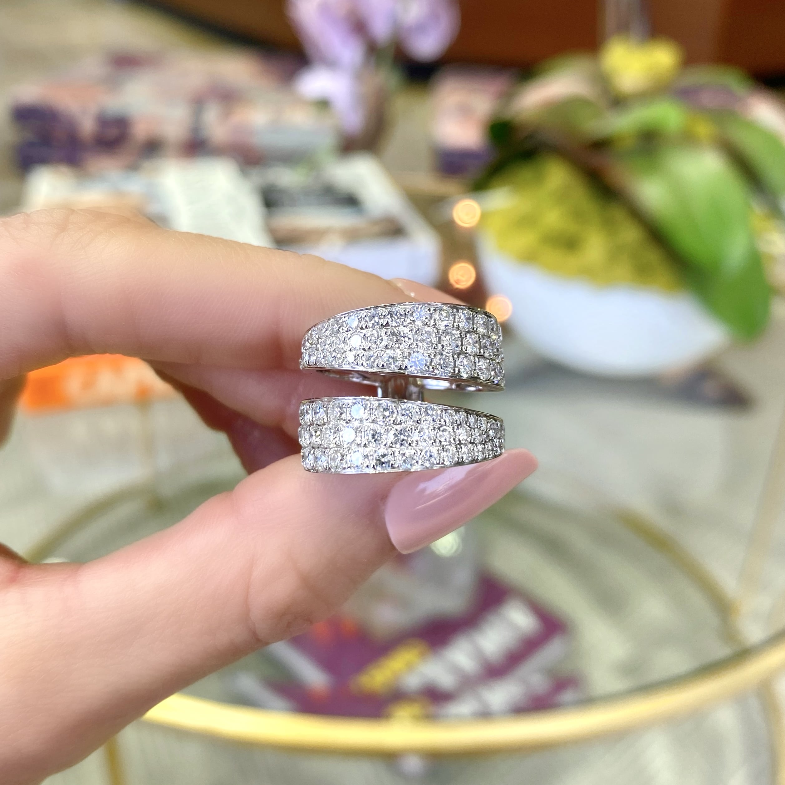 Split Pave Diamond Ring