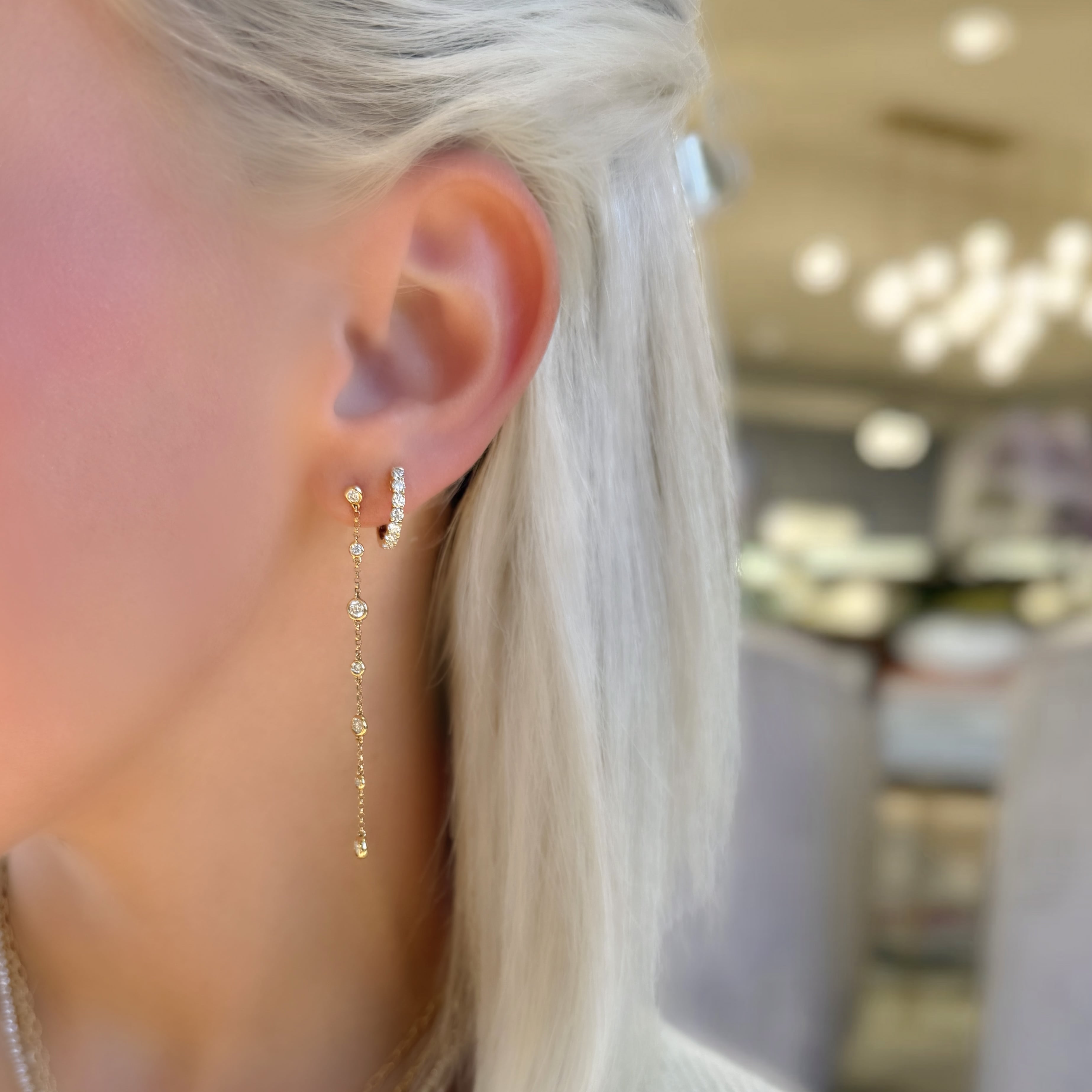 Dangling Diamonds by the Yard Earrings