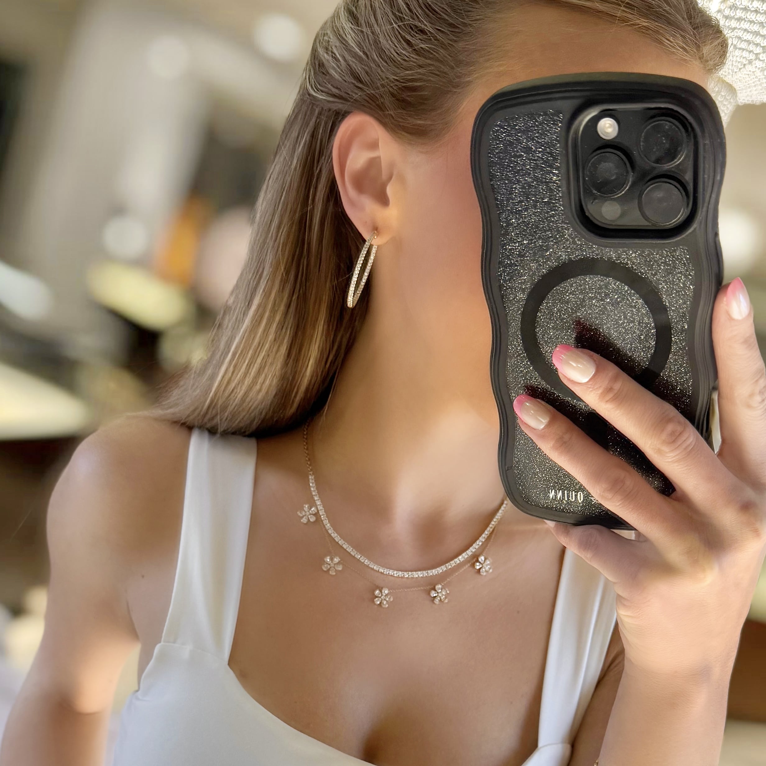 Inside Out Diamond Hoop Earrings