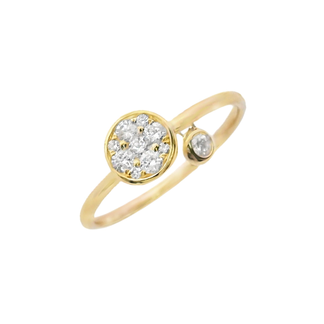 Dangling Bezel Diamond Ring