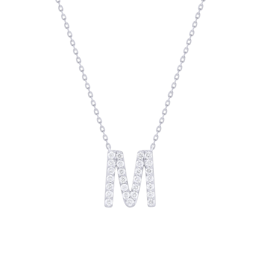 Pave Diamond Initial Necklace