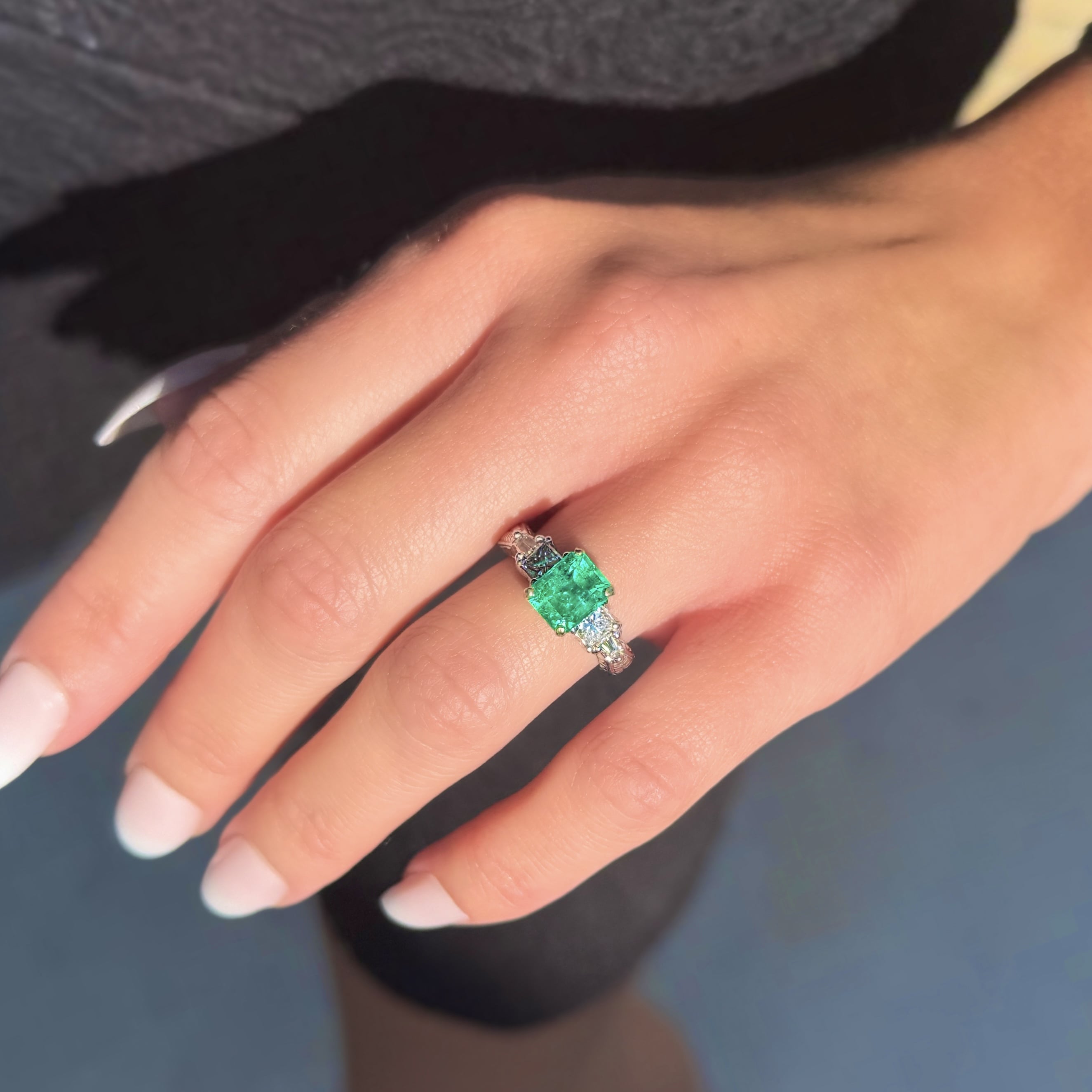 Vintage Emerald and Diamond Ring