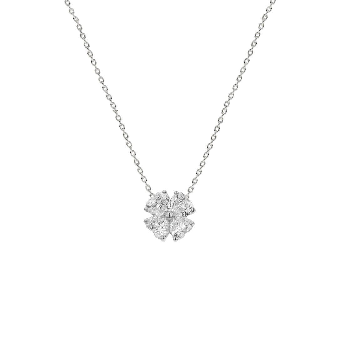 Lucky Heart Shape Diamond Necklace