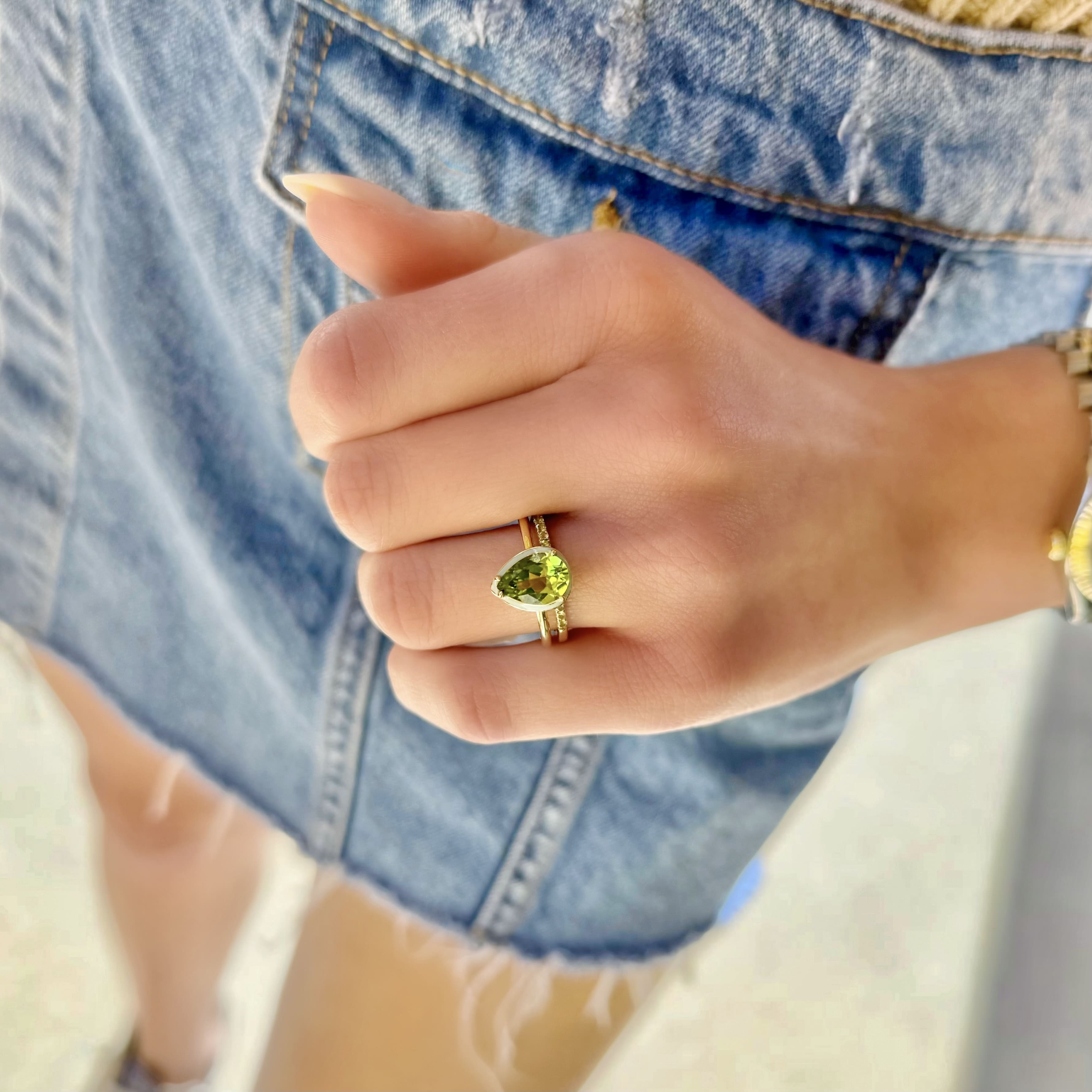 Peridot Stack Band