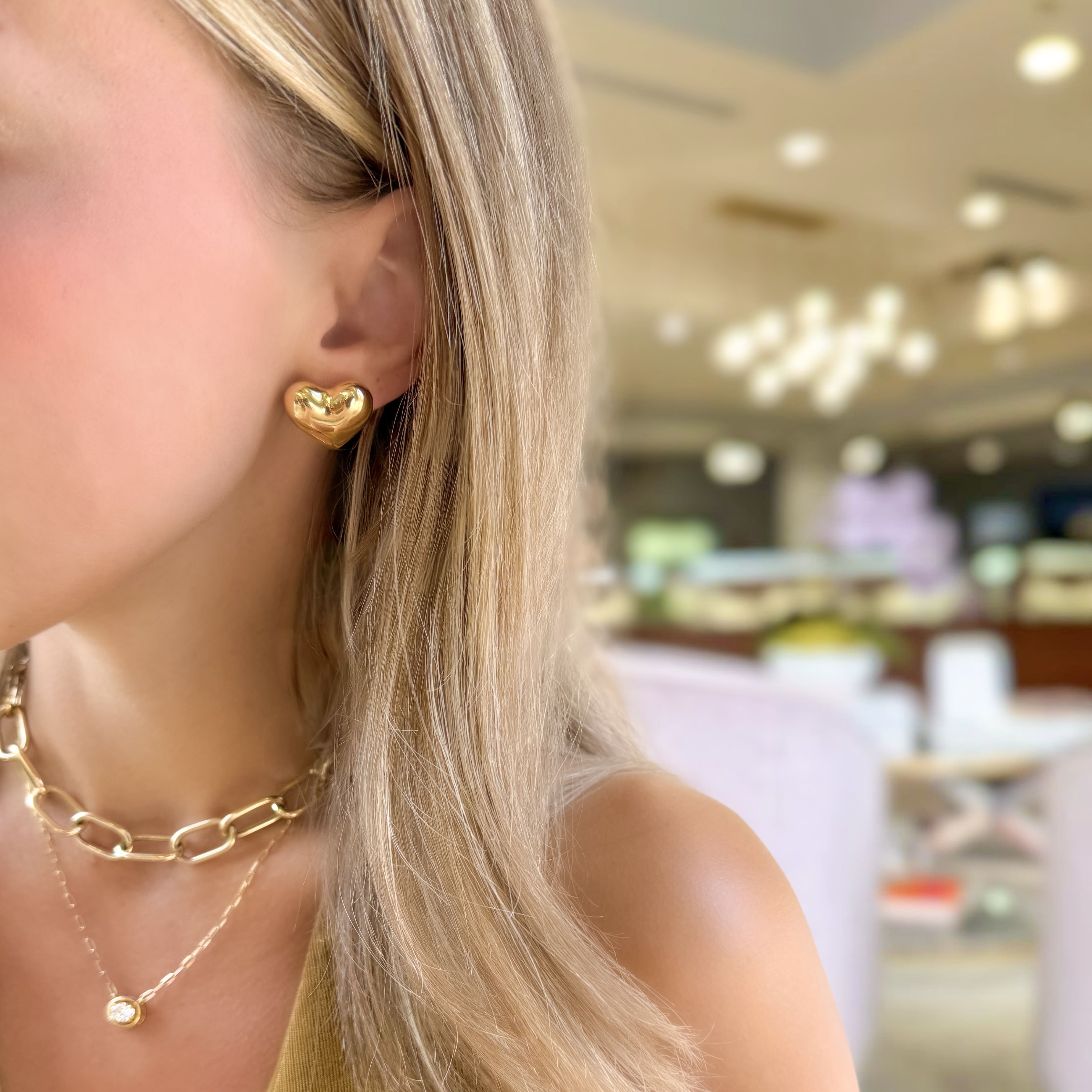 Puffed Heart Earrings