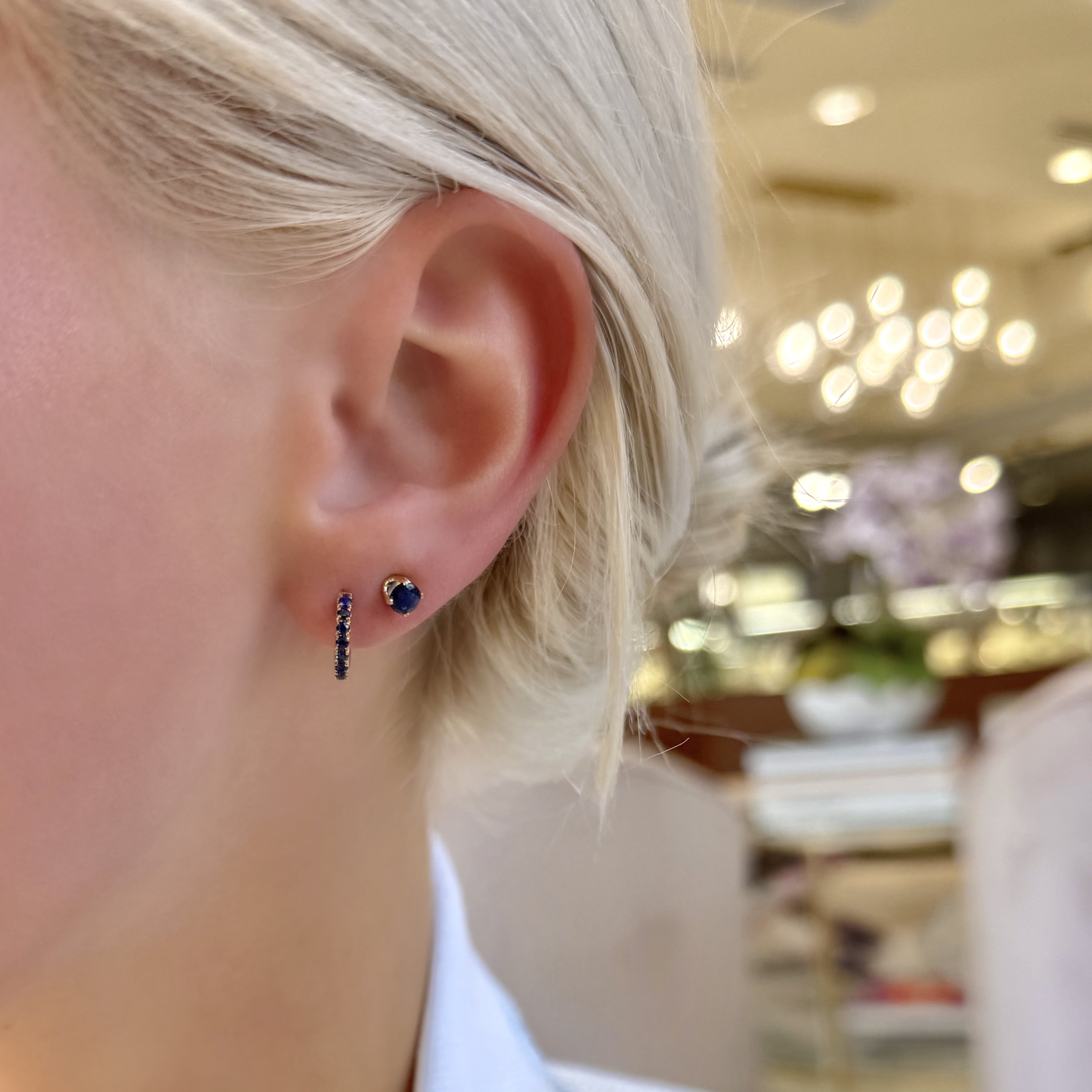 Mini Sapphire Huggies