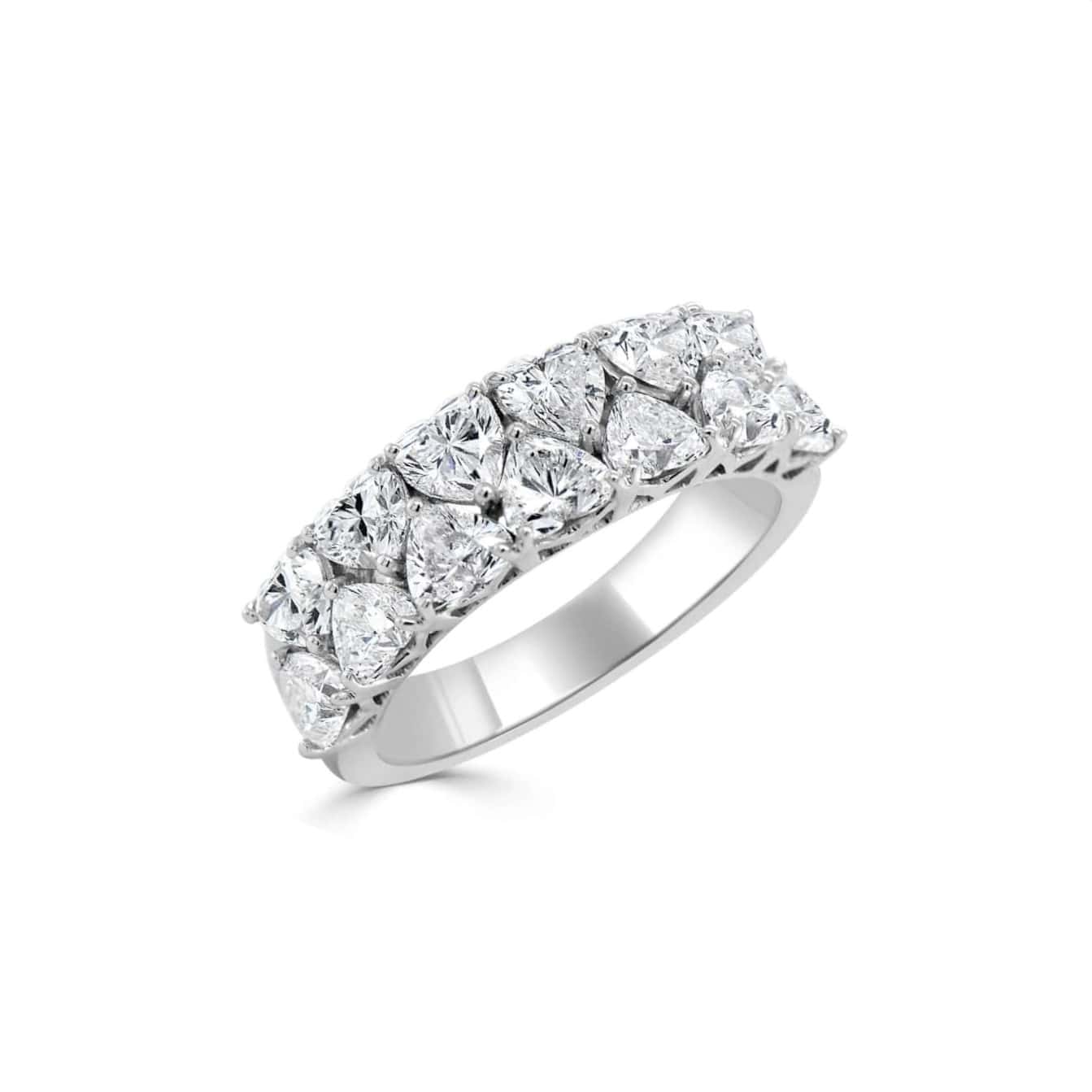 Heart Shape Diamond Row Band