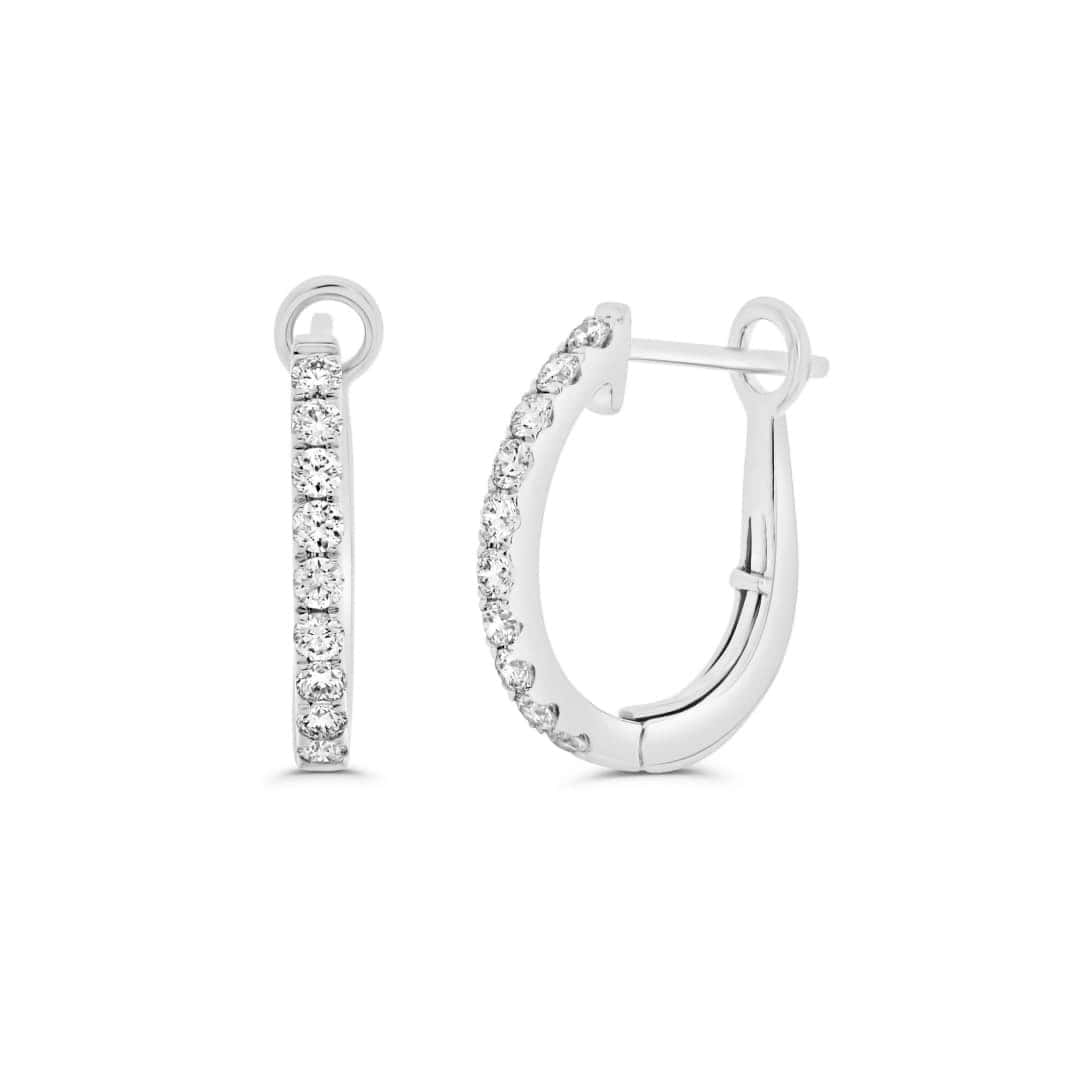 Diamond Leverback Huggies