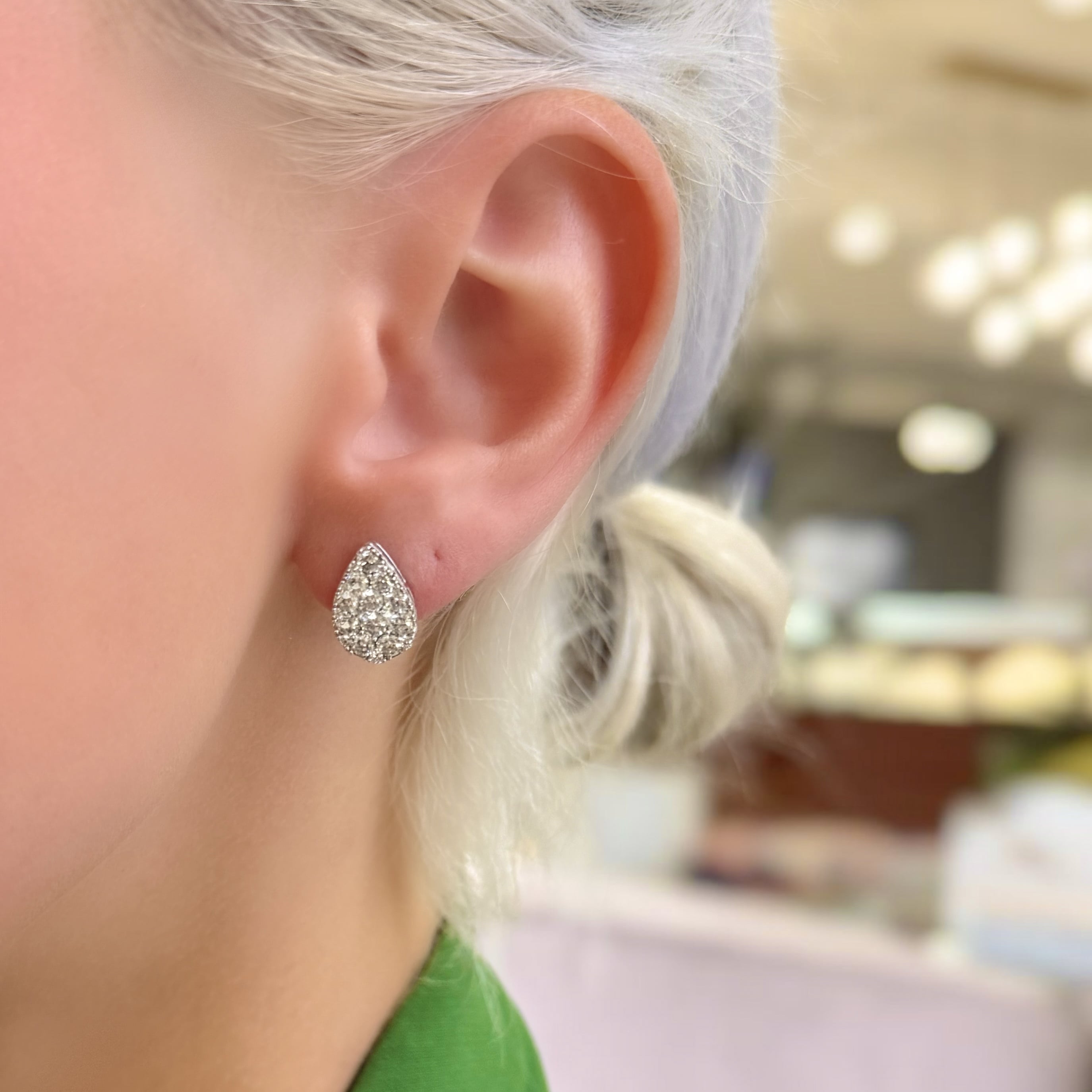 Diamond Teardrop Earrings