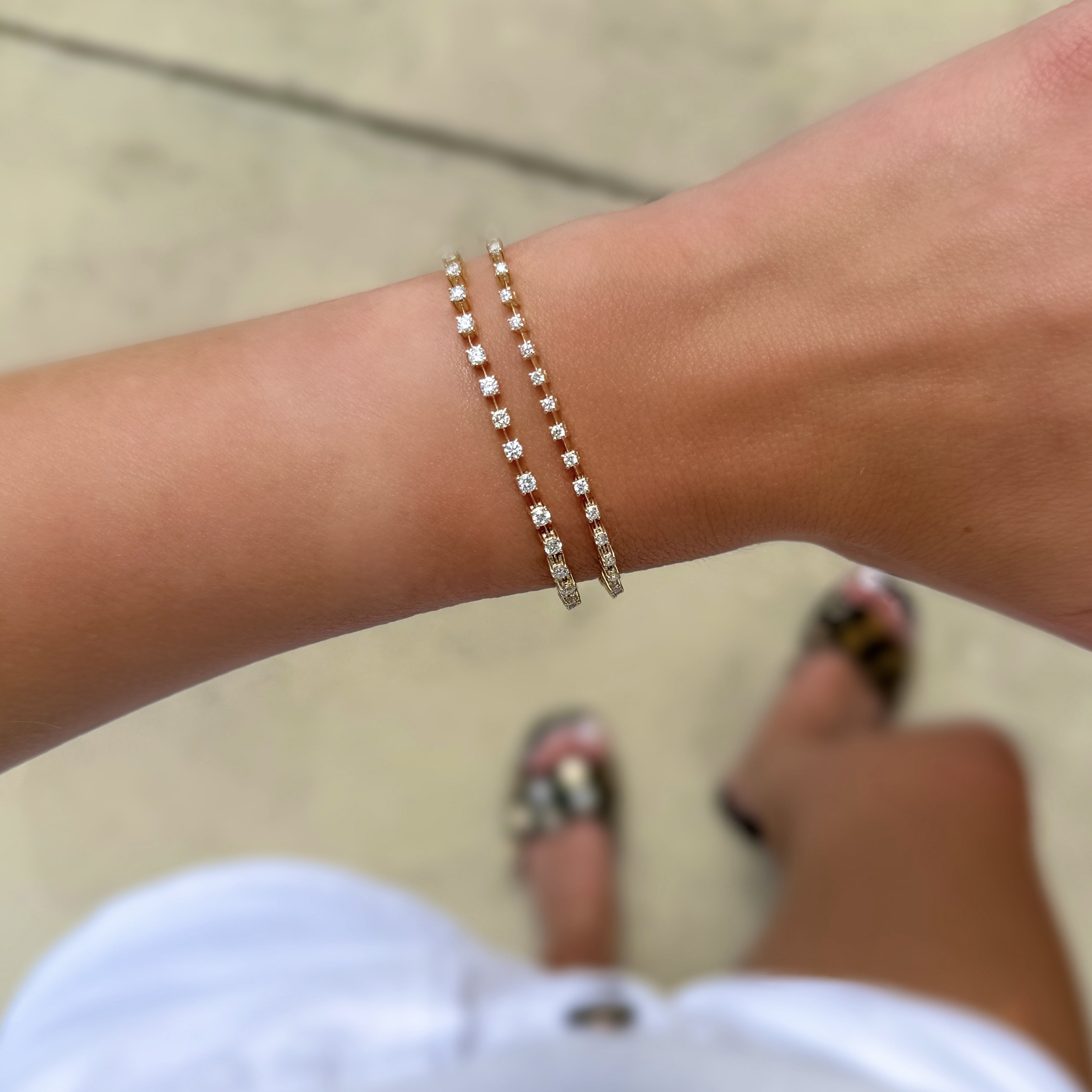 Diamond Station Tennis Bracelet