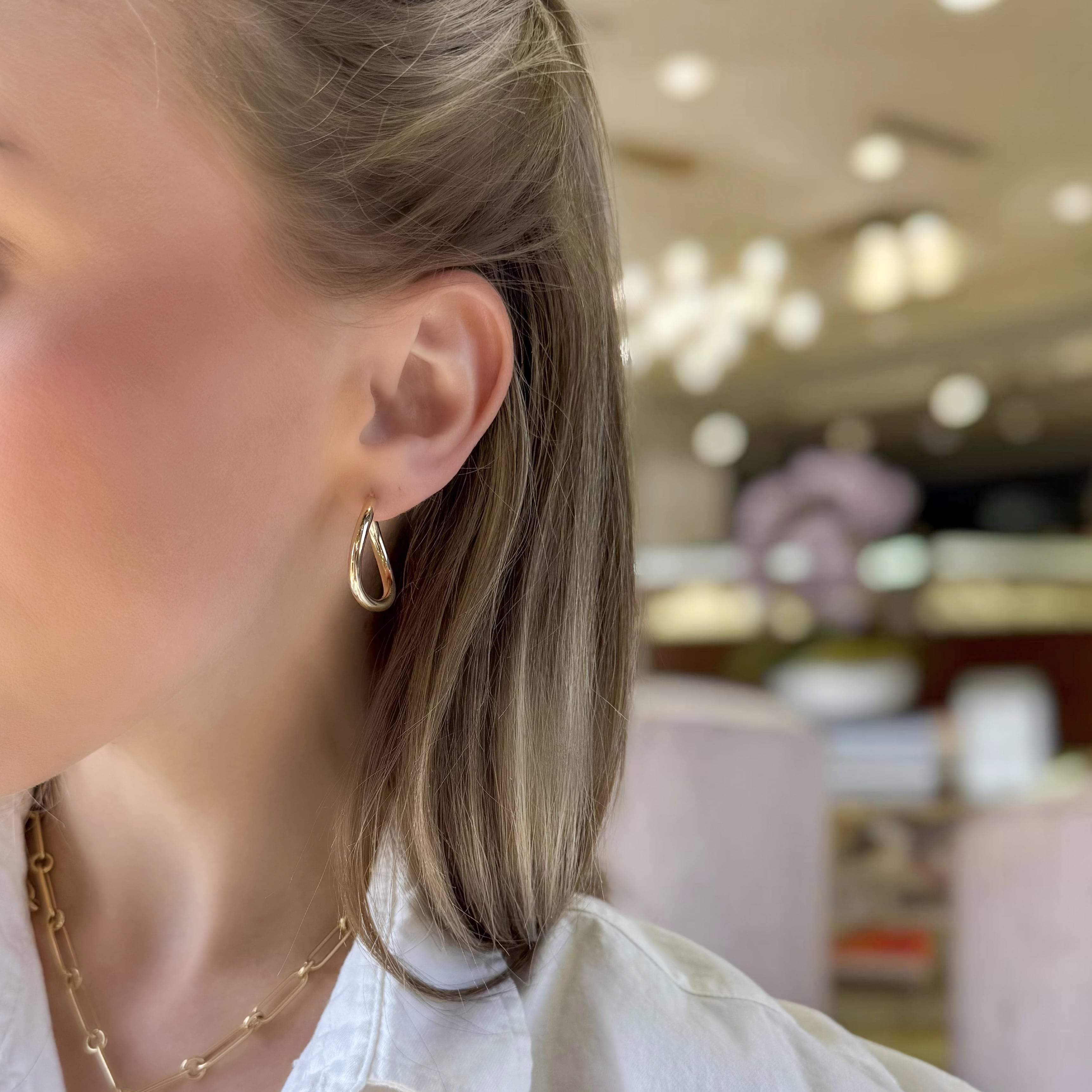 Abstract Gold Hoops