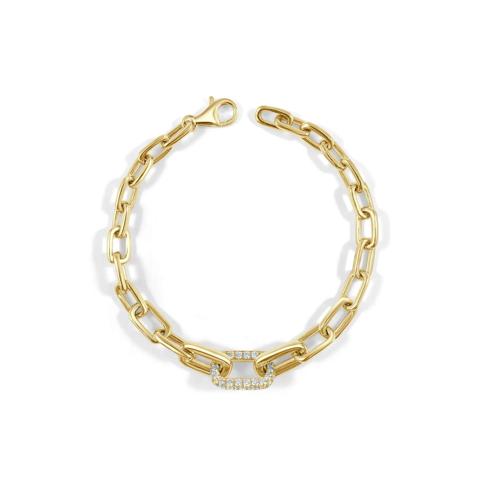 Pave Diamond Link Chain Bracelet