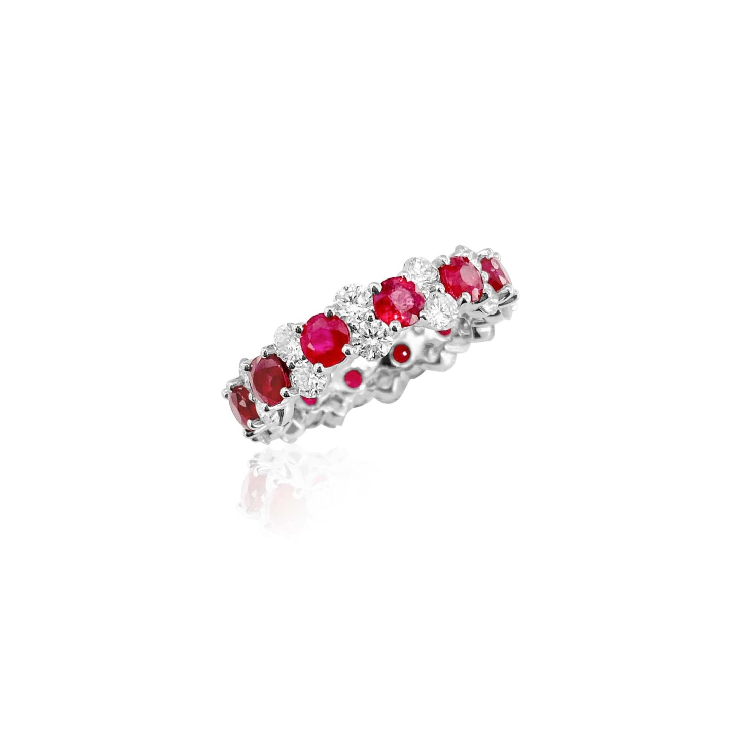 Ruby and Diamond Eternity Band