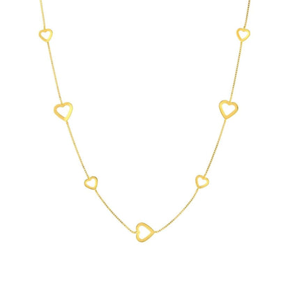 Open Heart Station Necklace