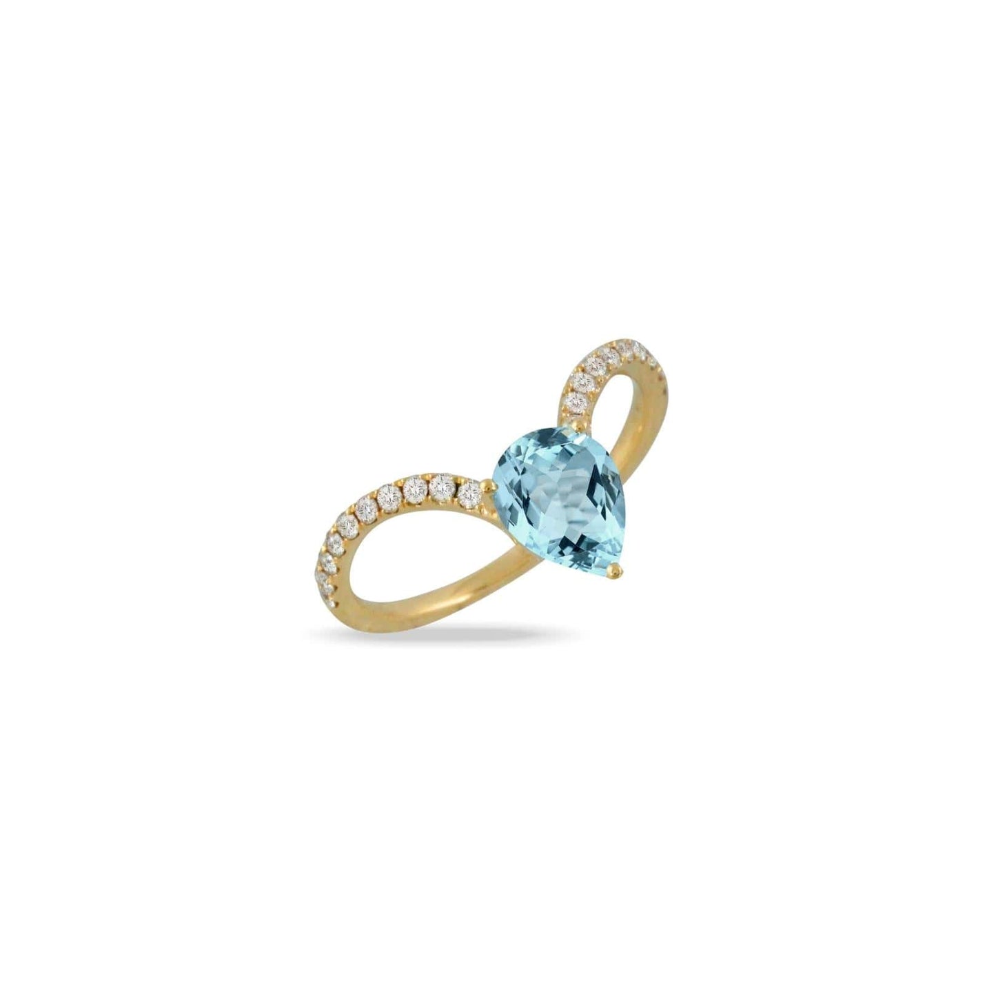 Sky Blue Topaz and Diamond Ring