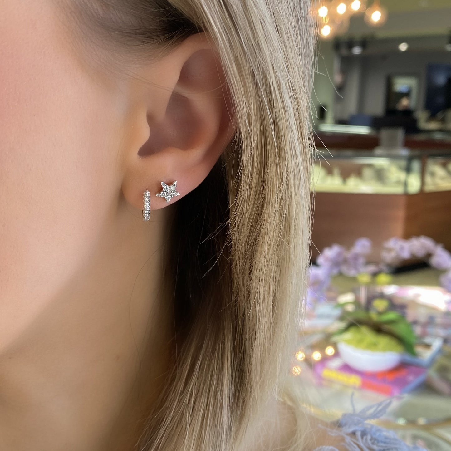 Pavé Diamond Star Studs