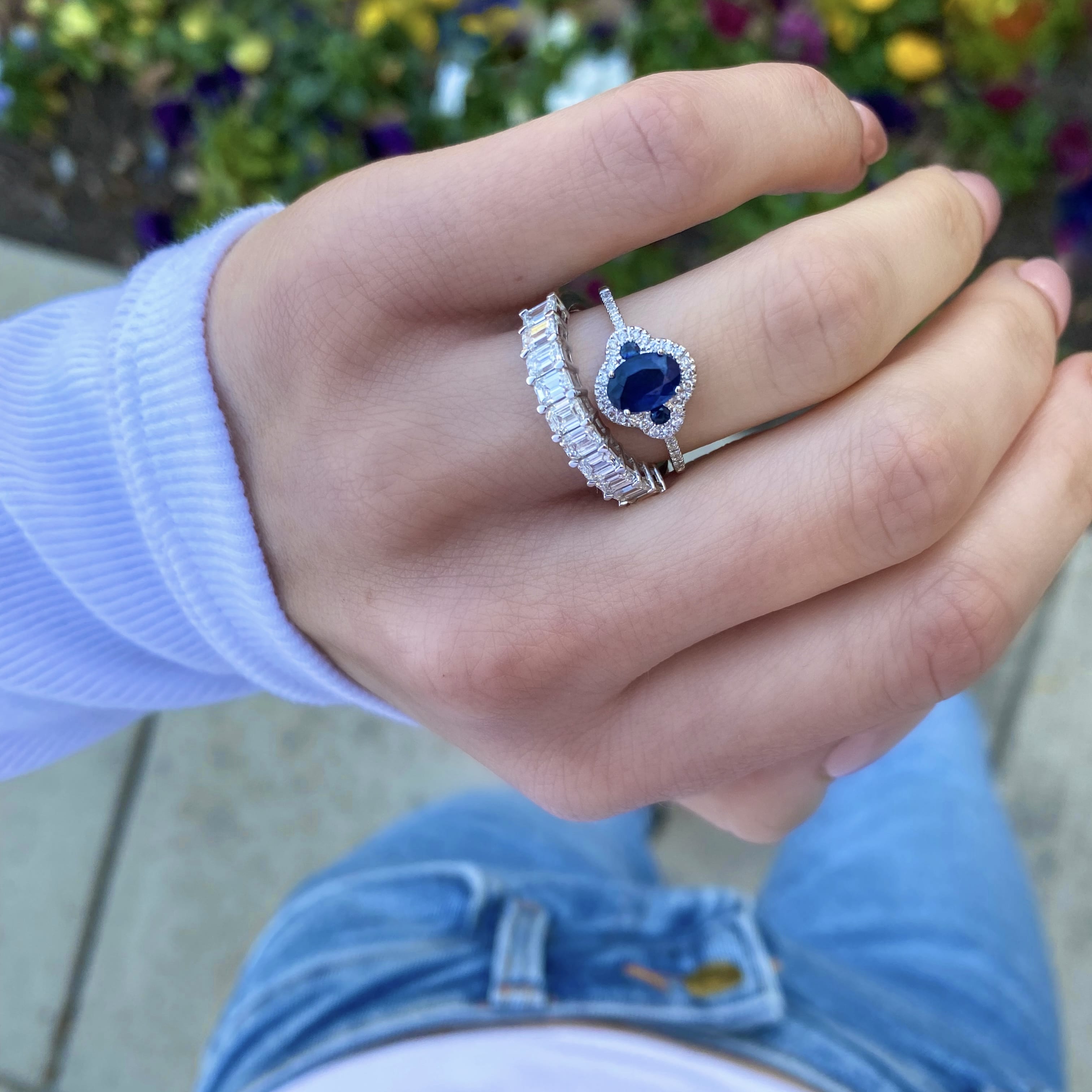Oval Sapphire and Diamond Ring