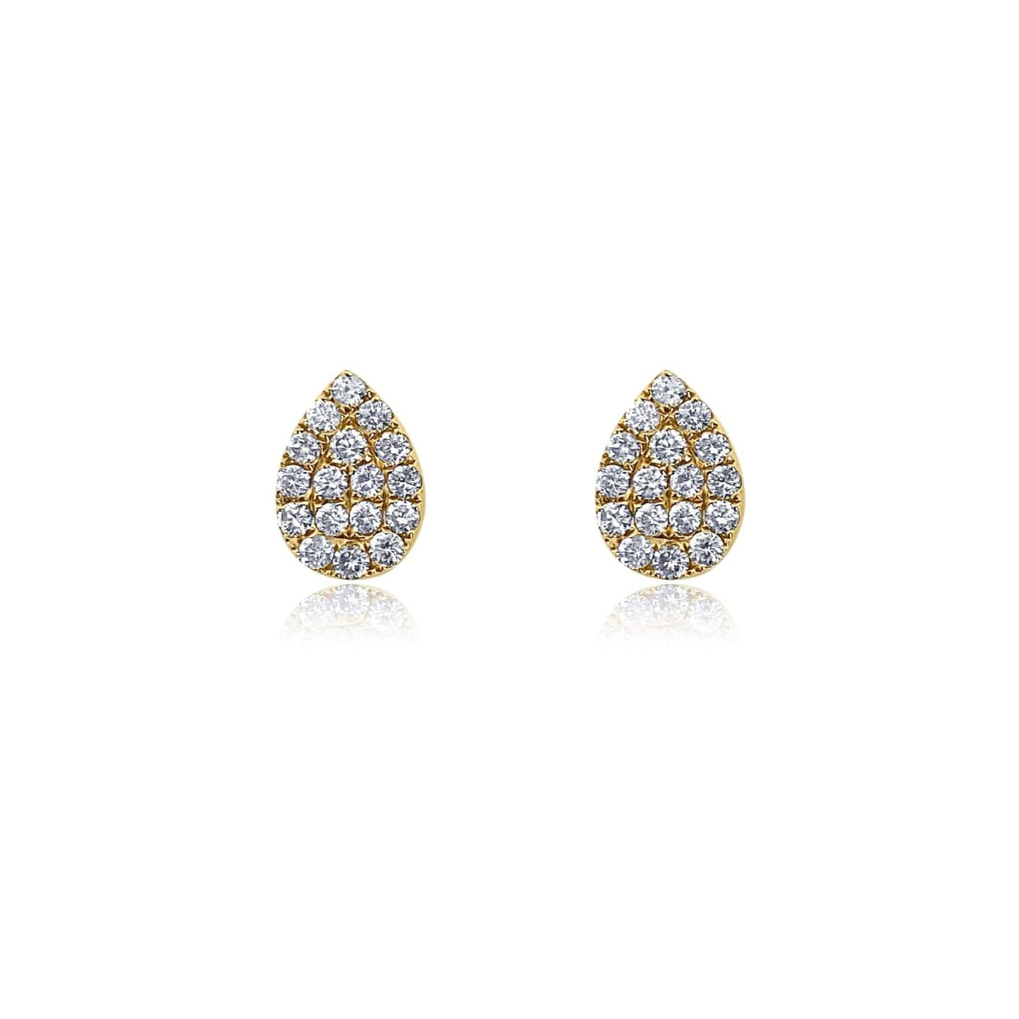 Diamond Teardrop Studs