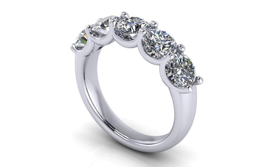5 Stone Diamond Band