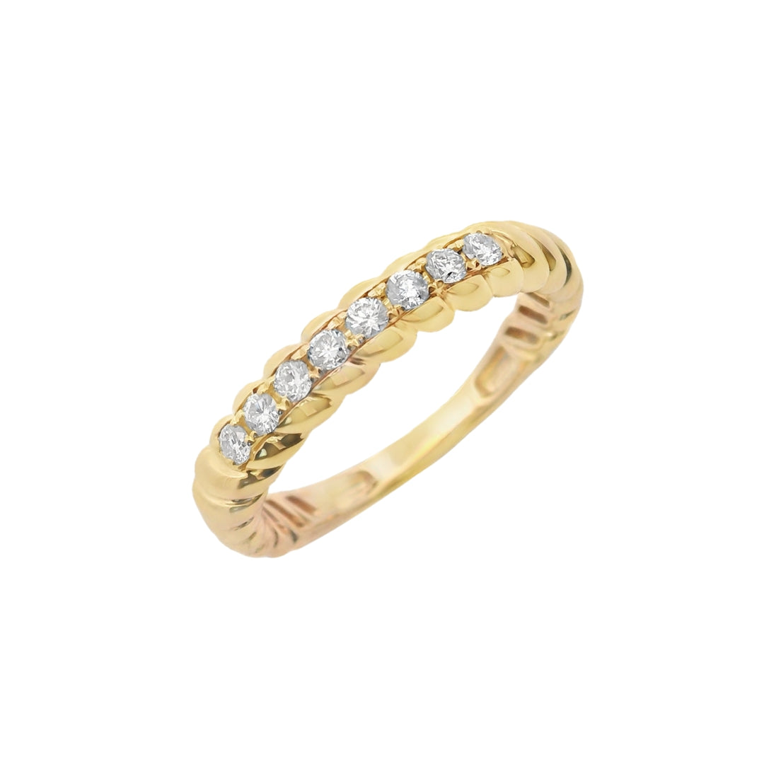 Twisted Rope Diamond Band
