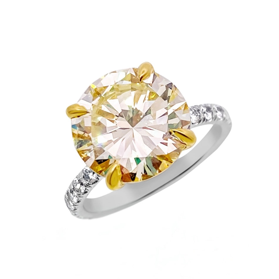 4.90ct Fancy Yellow Diamond Engagement Ring