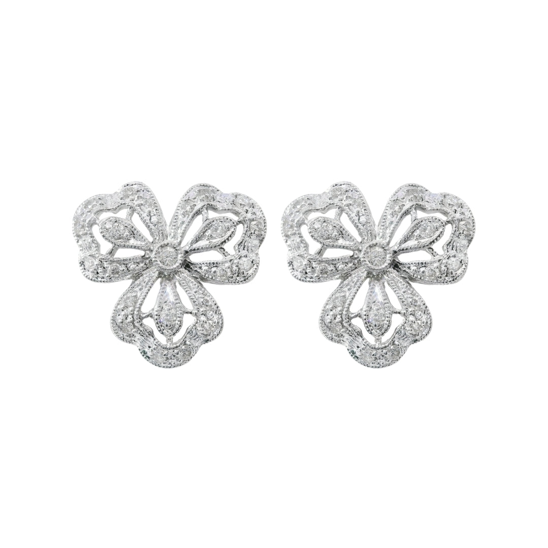 Diamond Flower Earrings