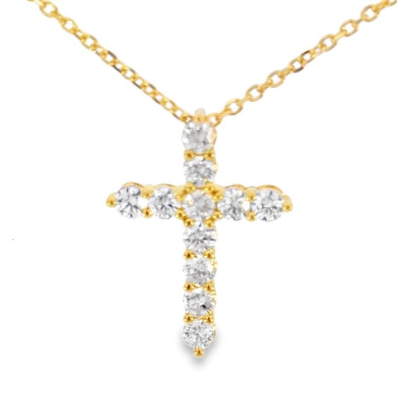 DIAMOND CROSS NECKLACE