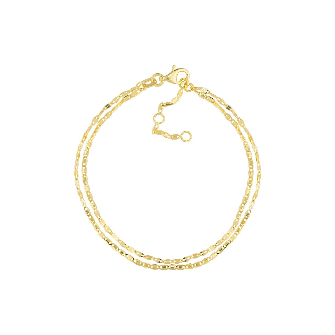 Double Valentino Chain Anklet