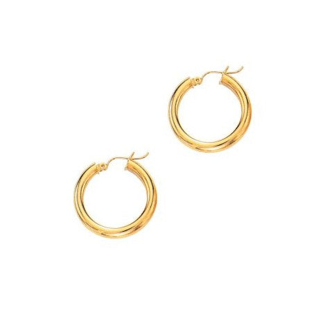 YELLOW GOLD HOOP EARRINGS