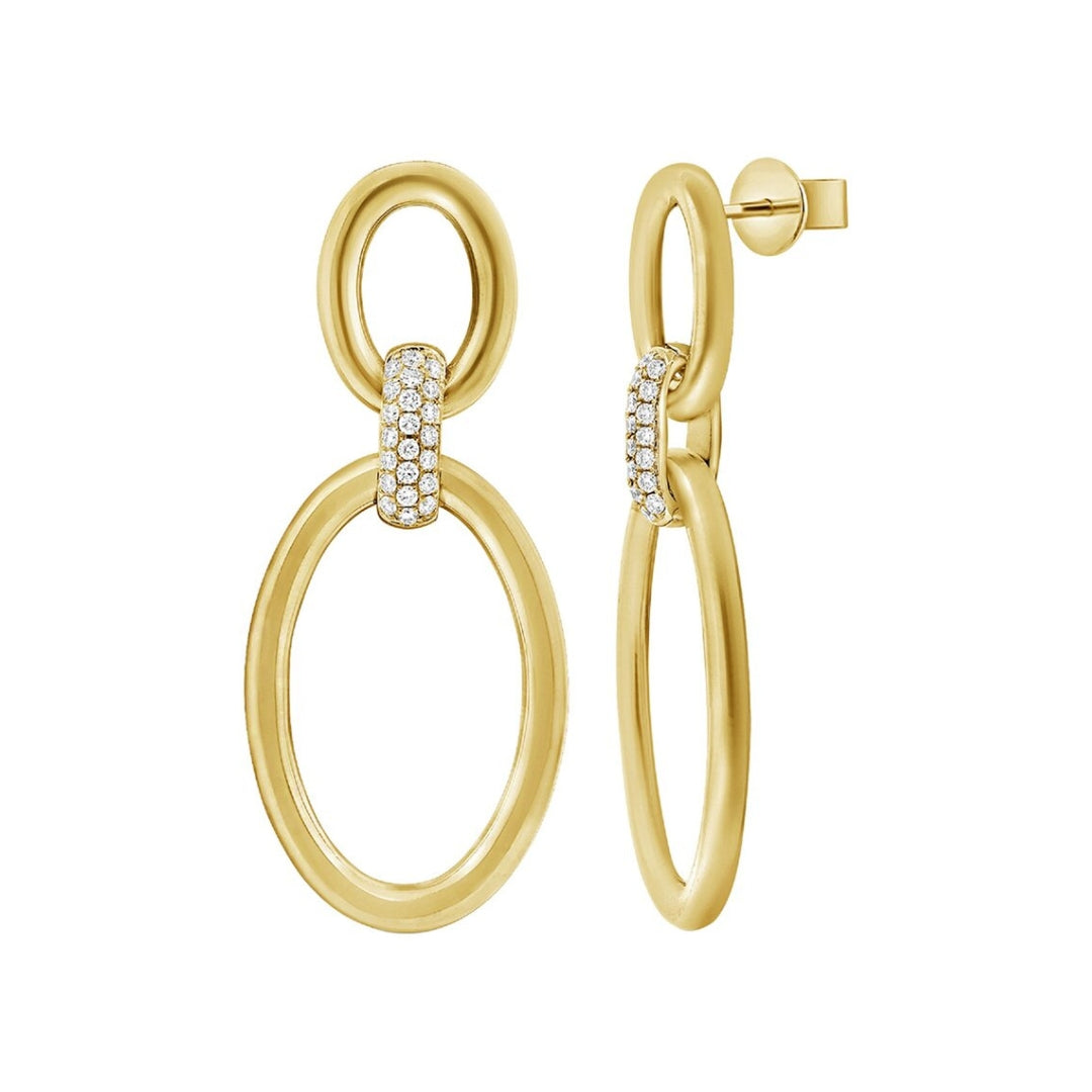 Double Link Diamond Earrings