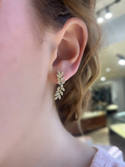 Diamond Vine Earrings