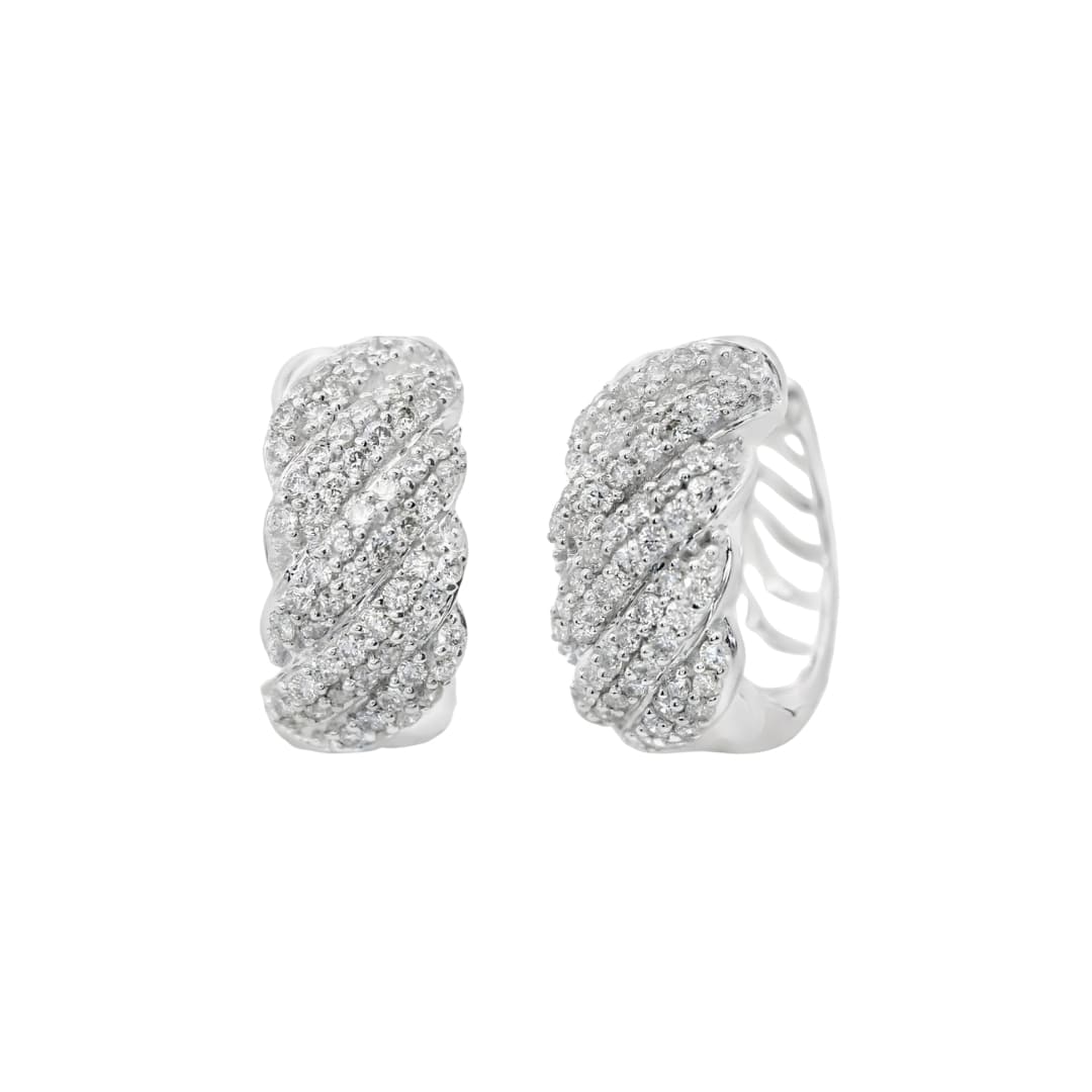Wavy Diamond Bombe Hoops