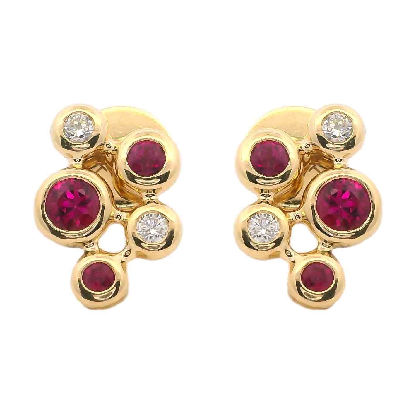 DIAMOND AND RUBY EARRINGS