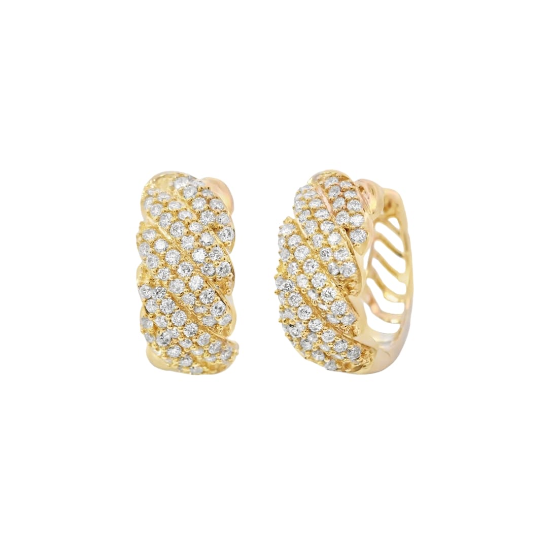 Wavy Diamond Bombe Hoops