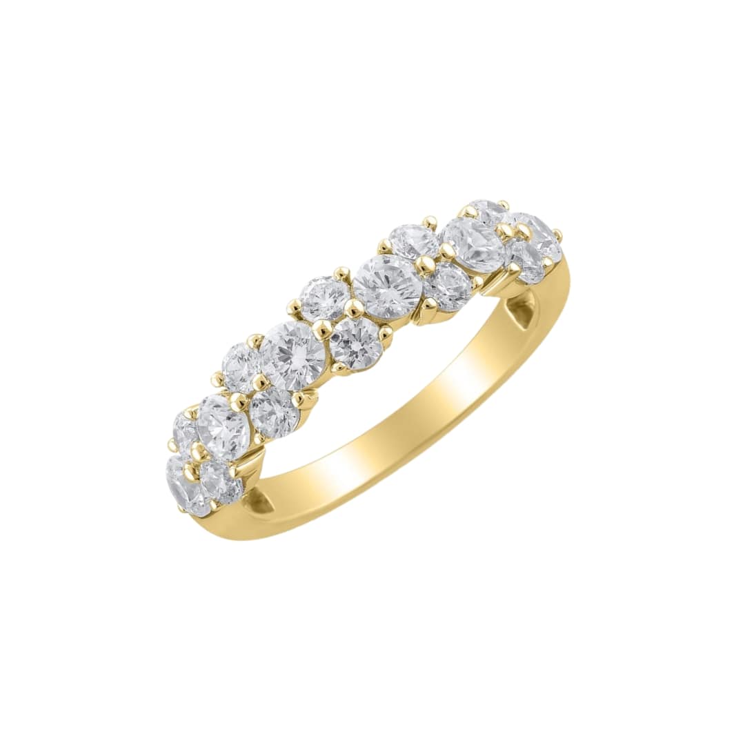Round Diamond Cluster Band